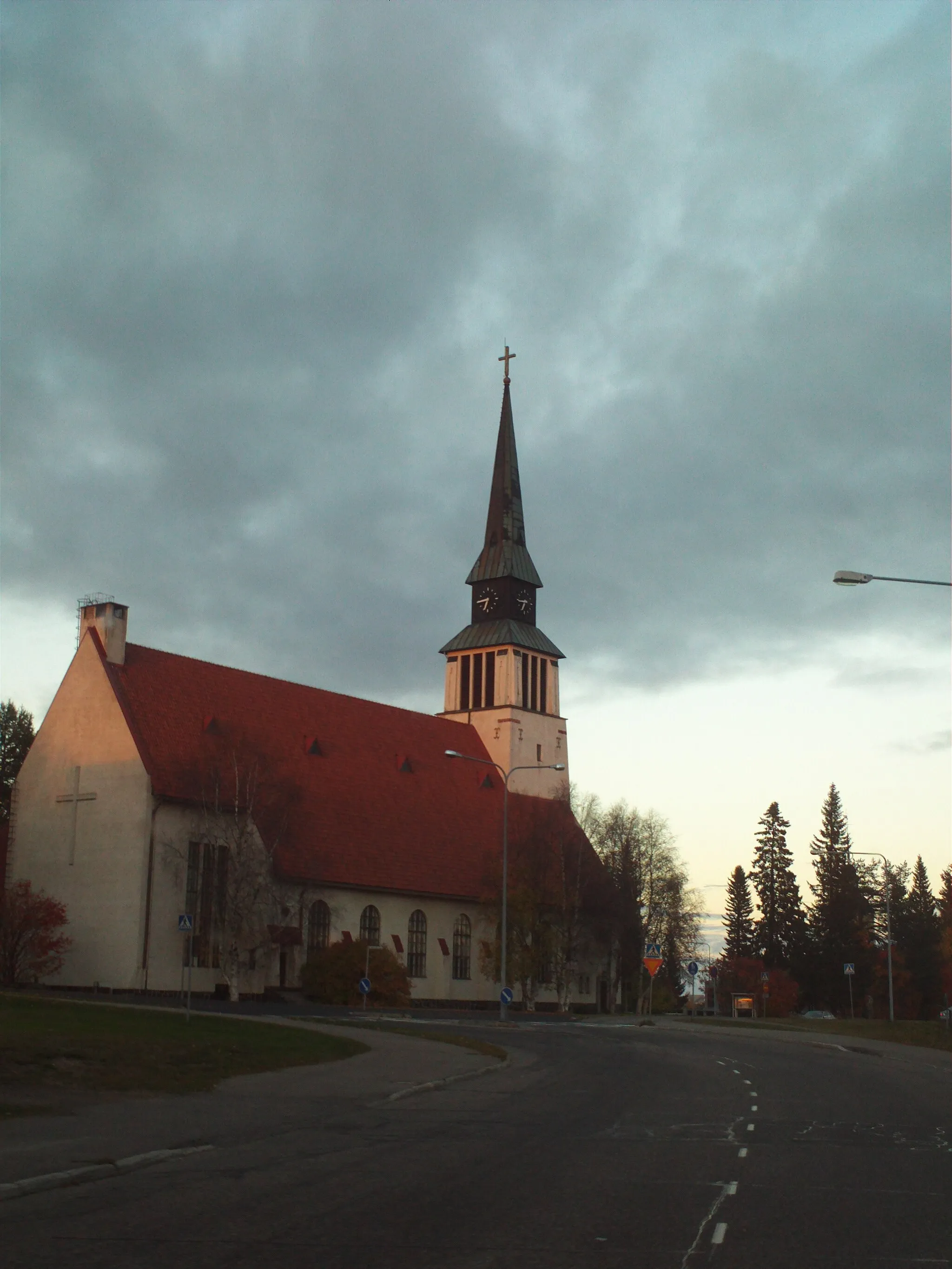 Photo showing: Kemijärvi church in Kemijärvi, Finnish Lapland.