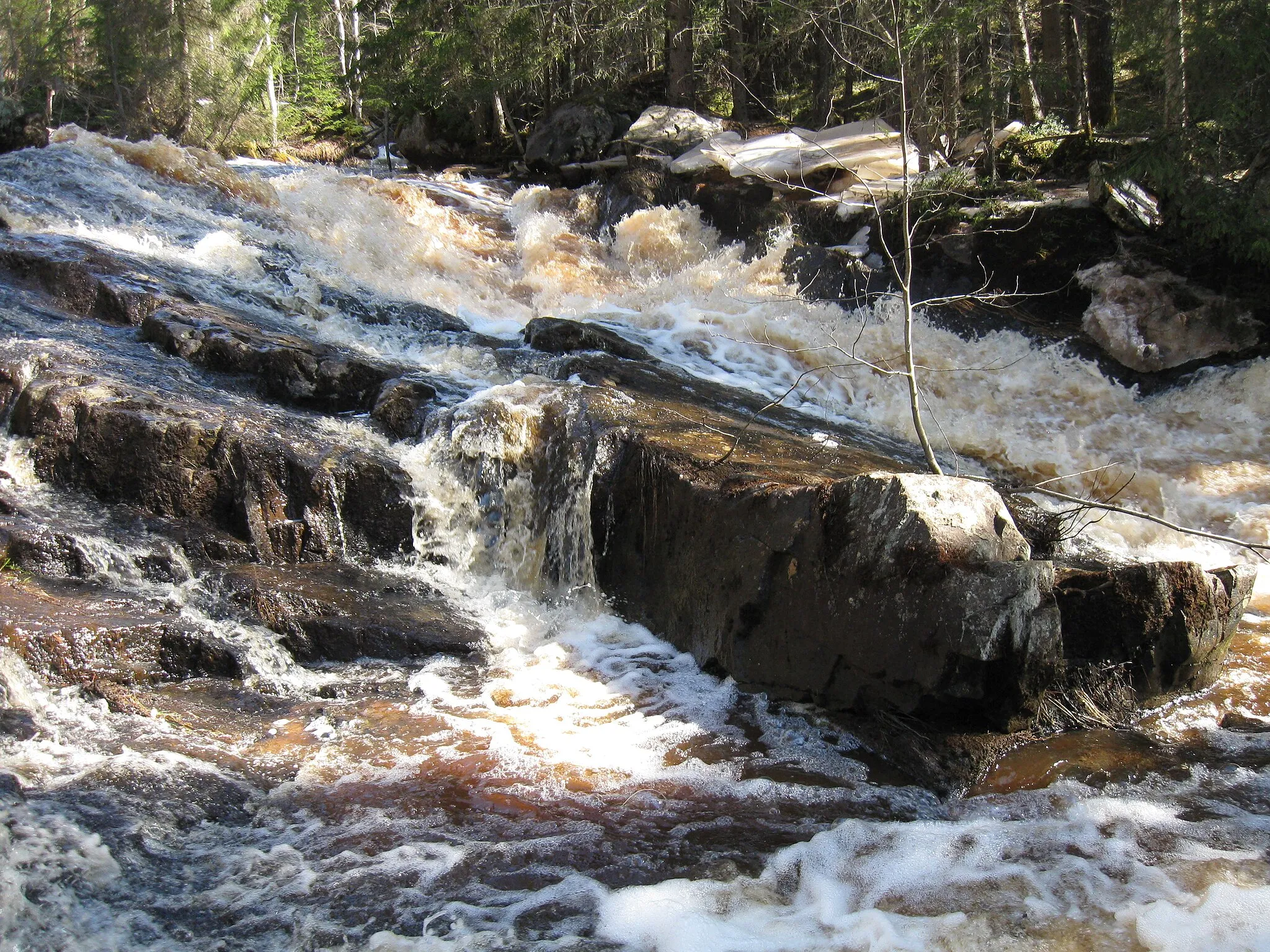 Photo showing: The Isterinkoski rapids in Poikajoki in Muhos, Finland.