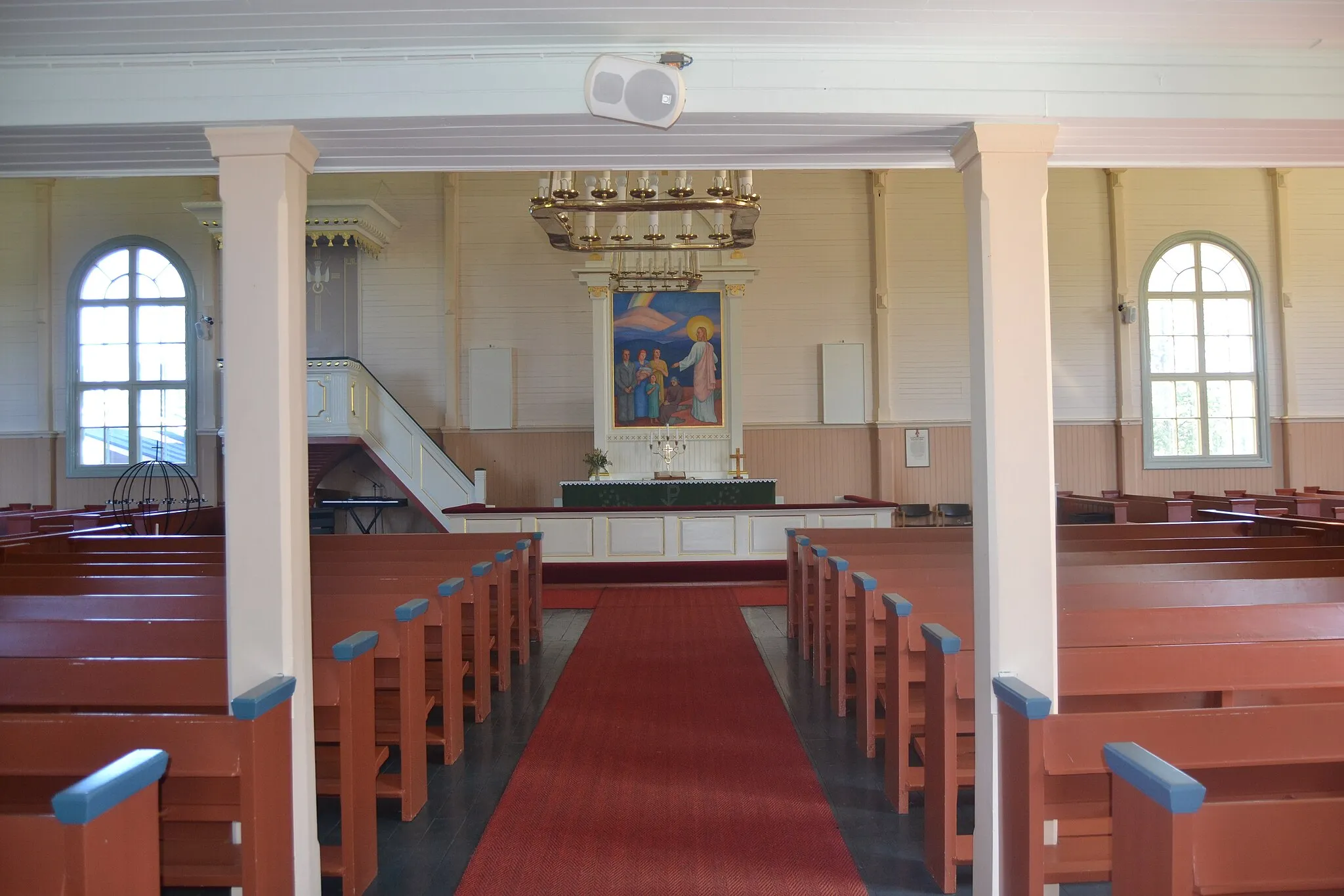 Photo showing: Interior of Muonio Church, Finland