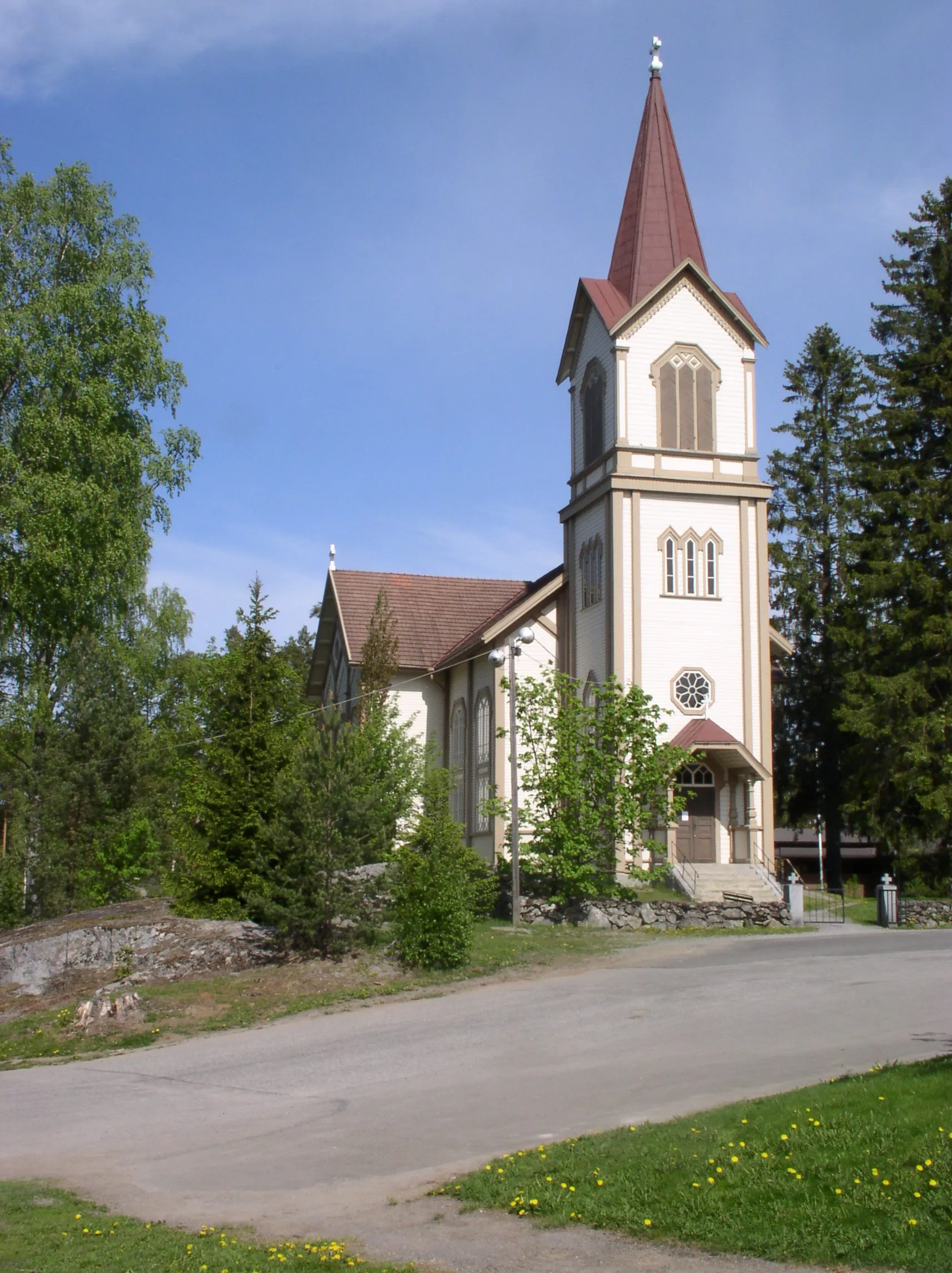 Photo showing: Enonkoski church in Enonkoski, Finland. Completed in 1886. Architect: Magnus Schjerfbeck.