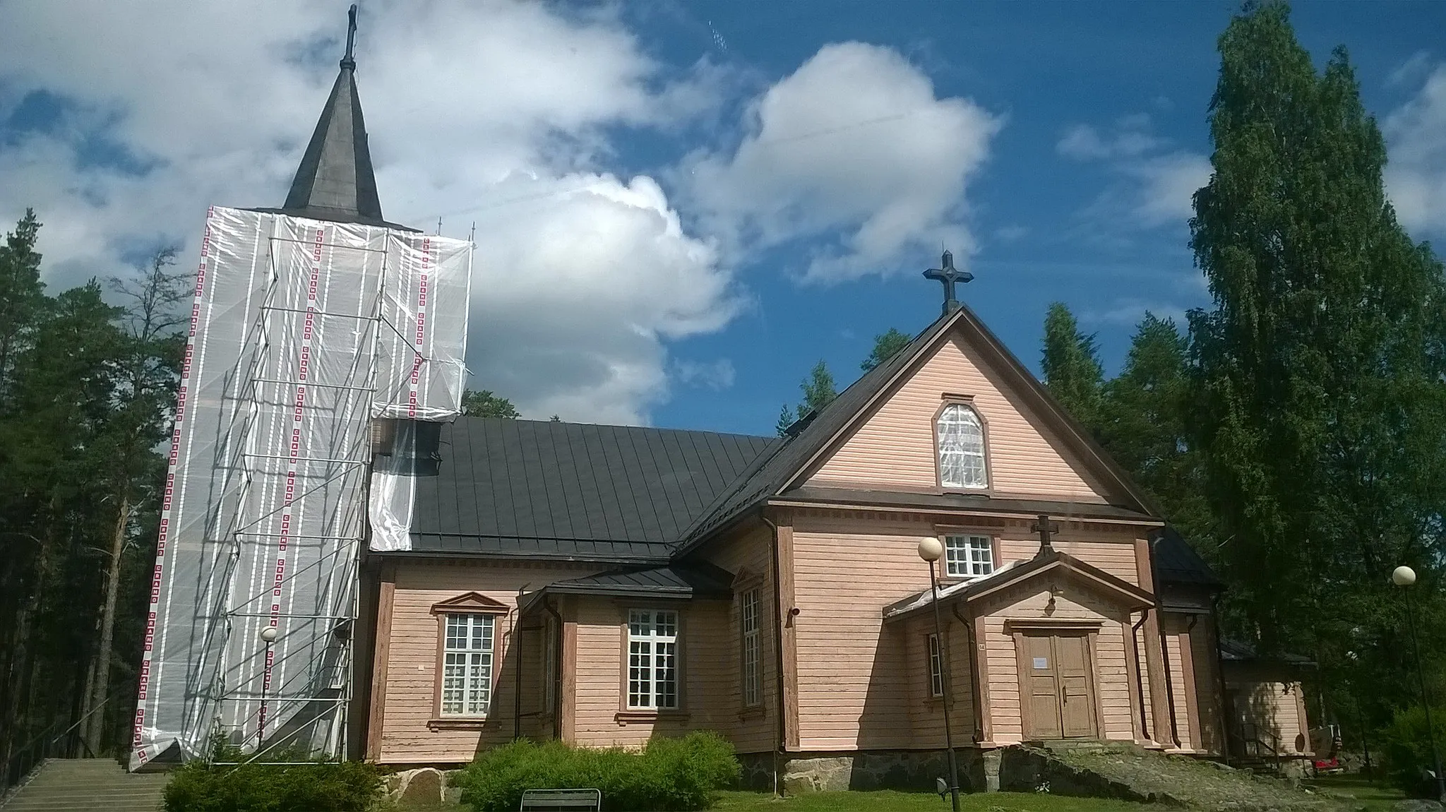 Photo showing: This is a photo of a monument in Finland identified by the ID 'Anttola Church' (Q11852299) - RKY: 4770