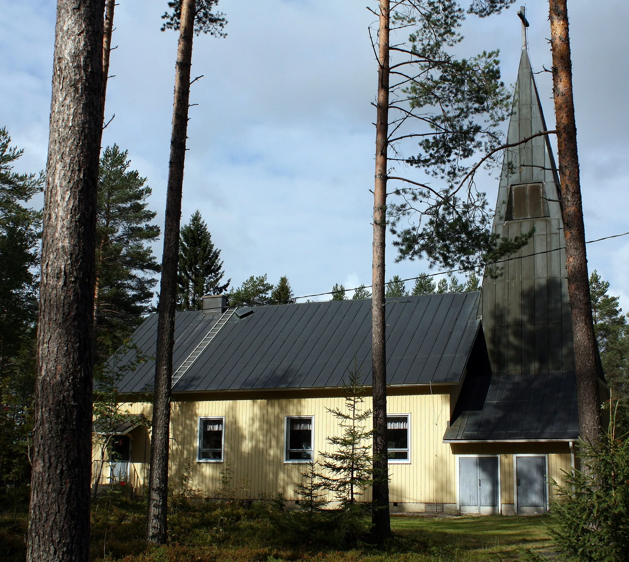 Photo showing: Olkkola village church in Haapajärvi municipality in Northern Ostrobothnia, Finland.