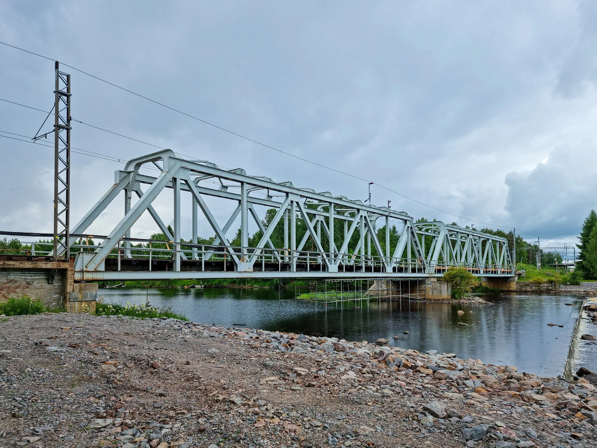 Photo showing: Railway bridge over Siikajoki in Ruukki, Finland