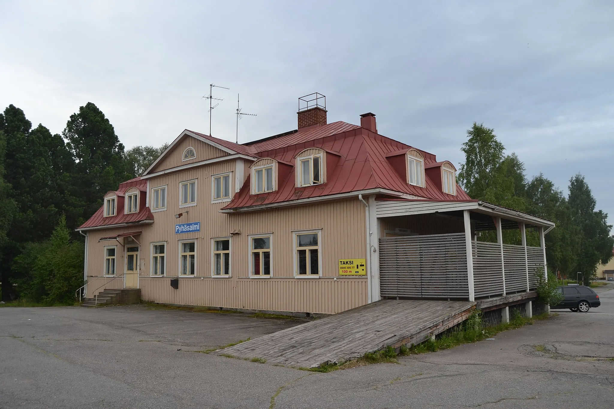 Photo showing: Pyhäsalmi railway station in Pyhäjärvi, Finland