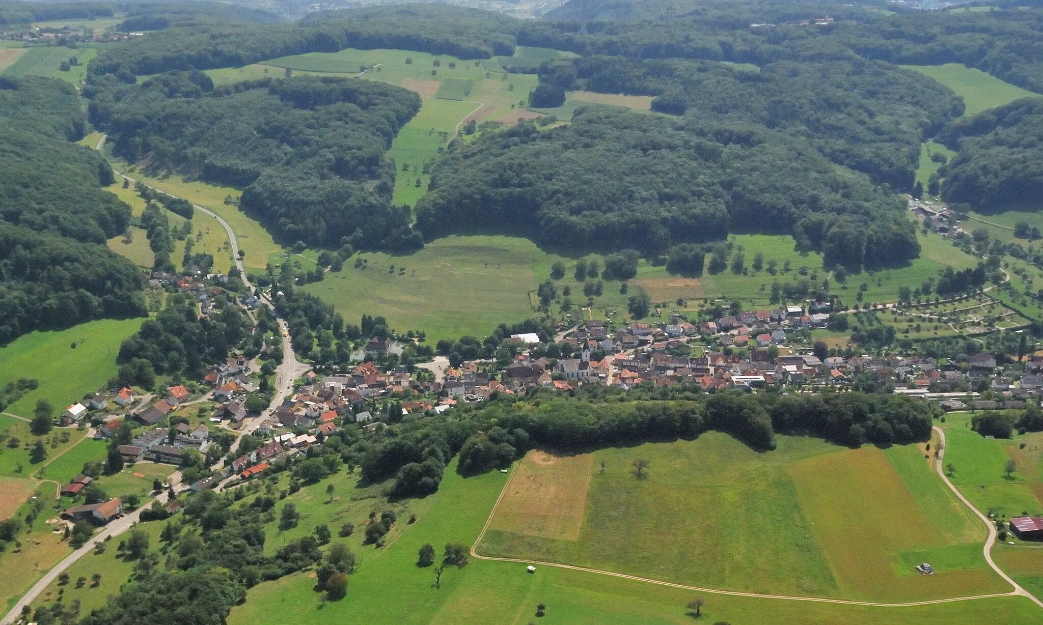 Photo showing: aerial view of Inzlingen