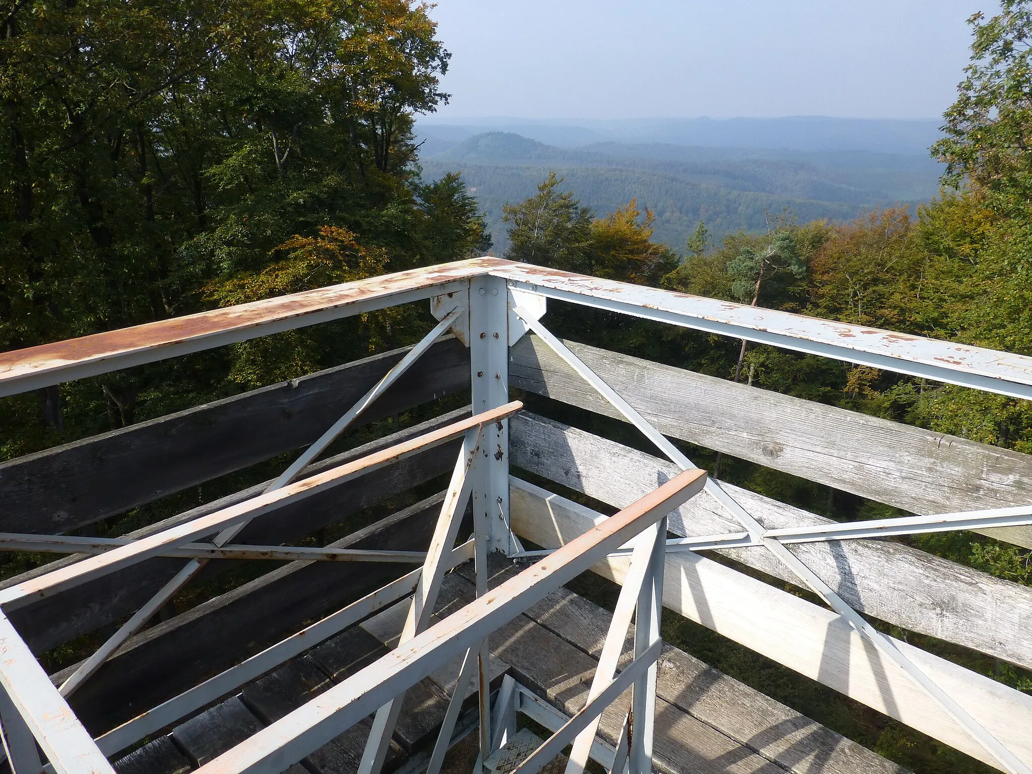 Photo showing: Eybergturm, Blick von der Plattform nach Nordwesten