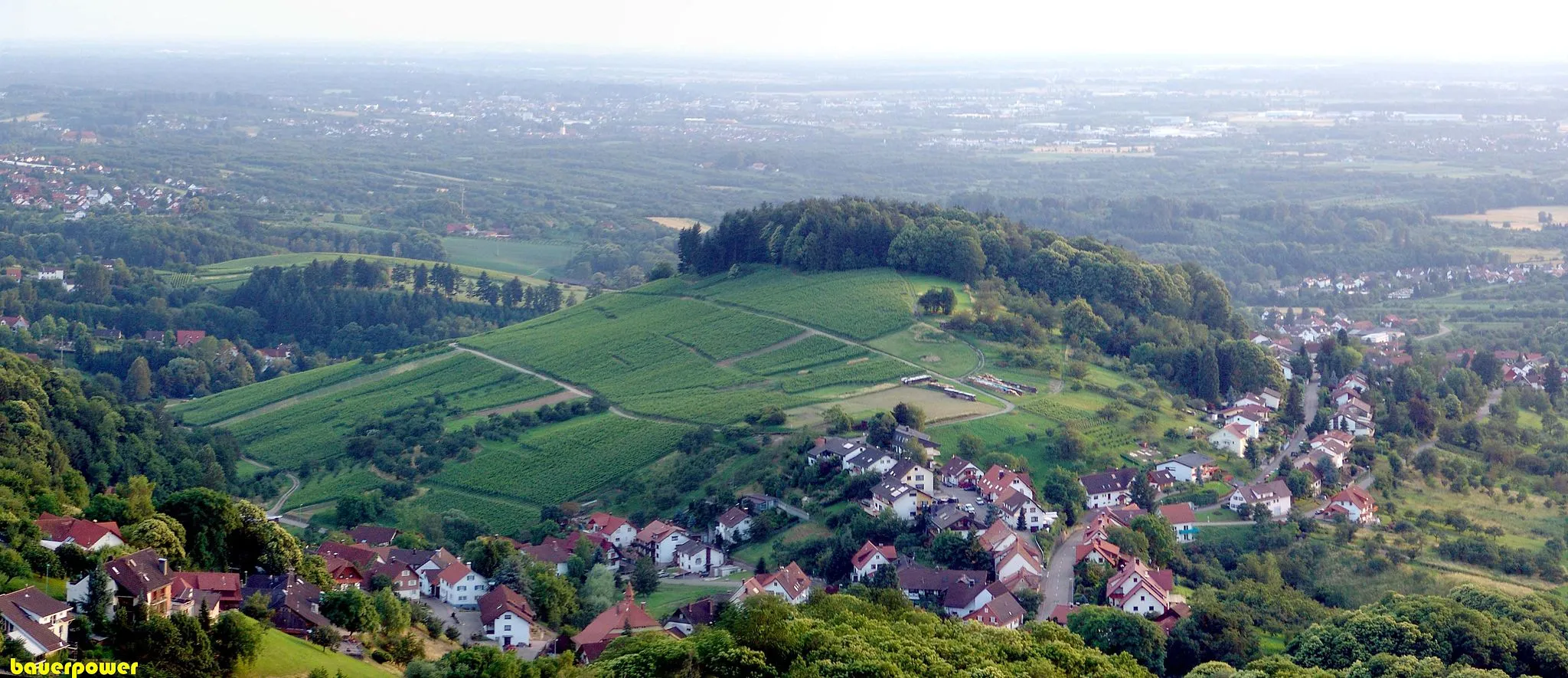 Photo showing: Panorama nach Westen (Bühl-Waldmatt)