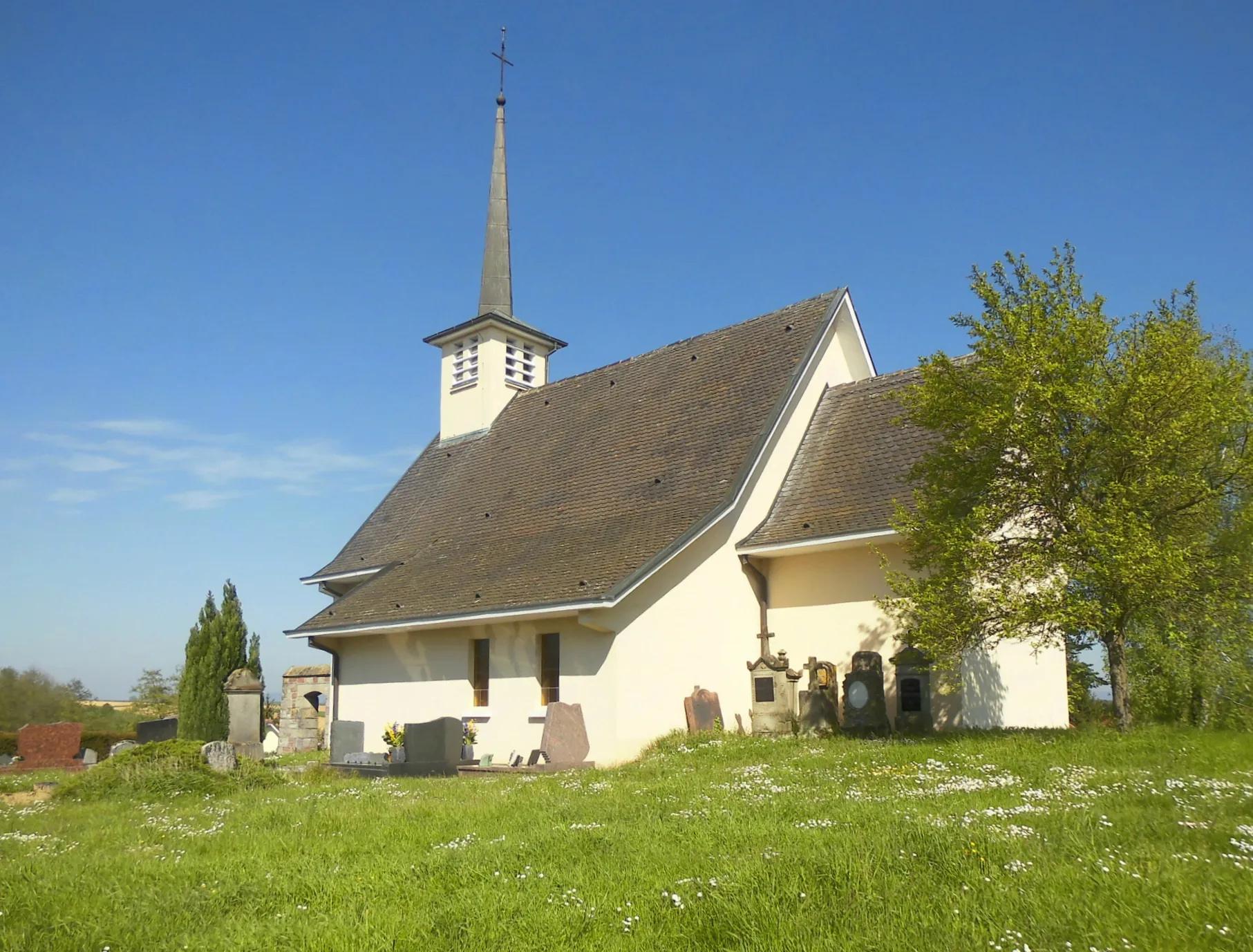 Photo showing: L'église protestante Saint-Wendelin à Niederseebach, commune de Seebach