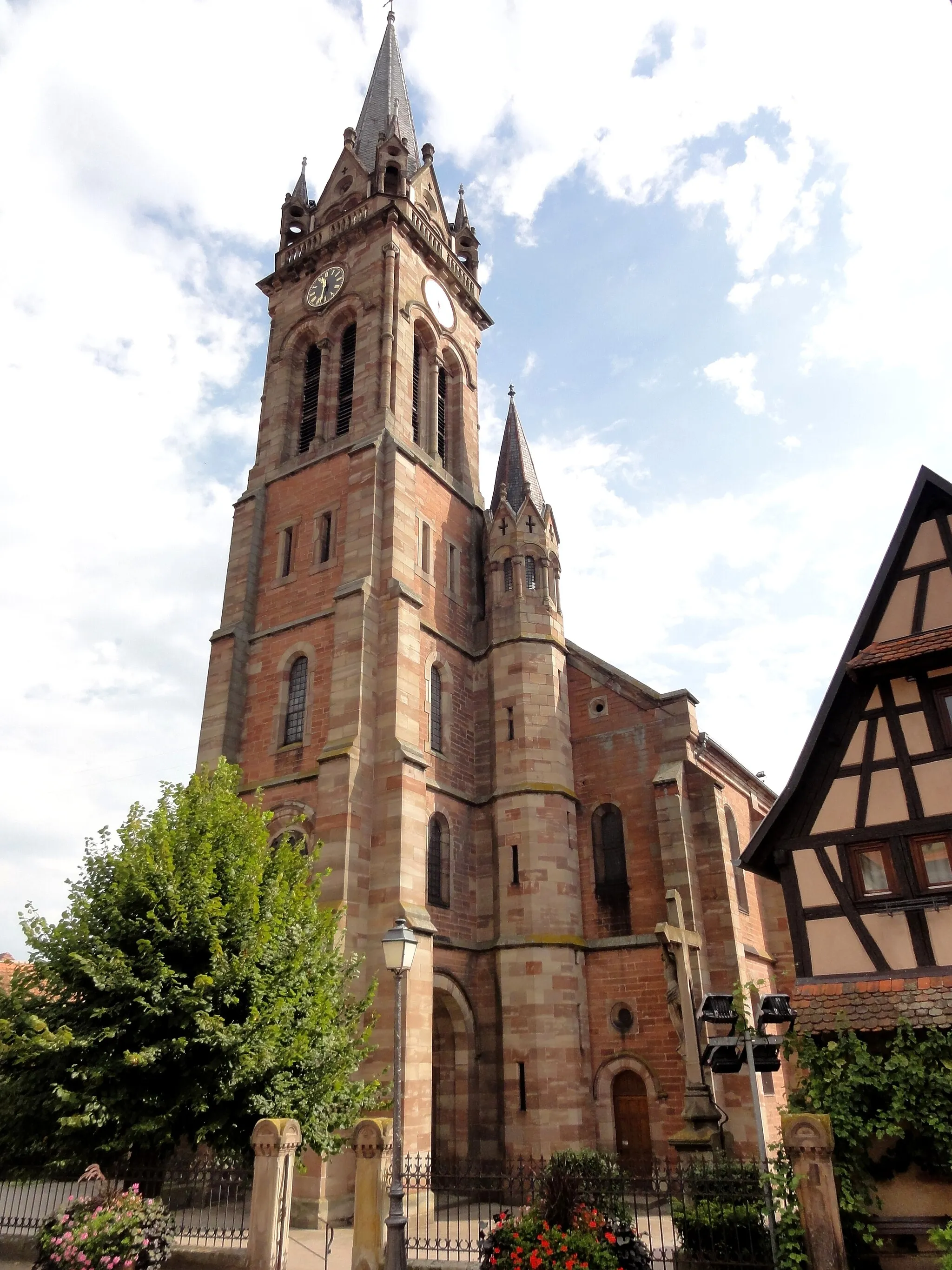 Photo showing: Alsace, Bas-Rhin, Église Saint-Étienne de Dambach-la-Ville (IA00115185).
