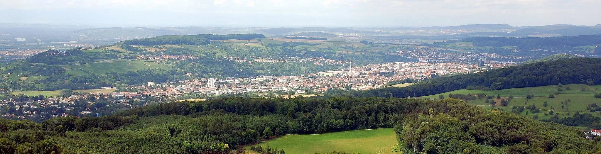 Photo showing: Blick auf Lörrach vom Fernsehturm St. Chrischona
thumb|Original