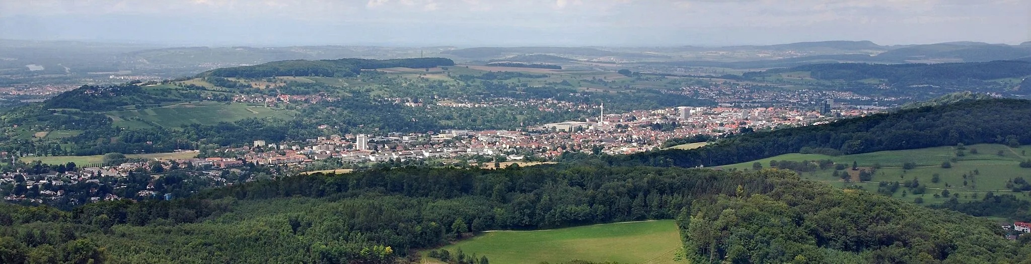 Photo showing: Blick auf Lörrach vom Fernsehturm St. Chrischona