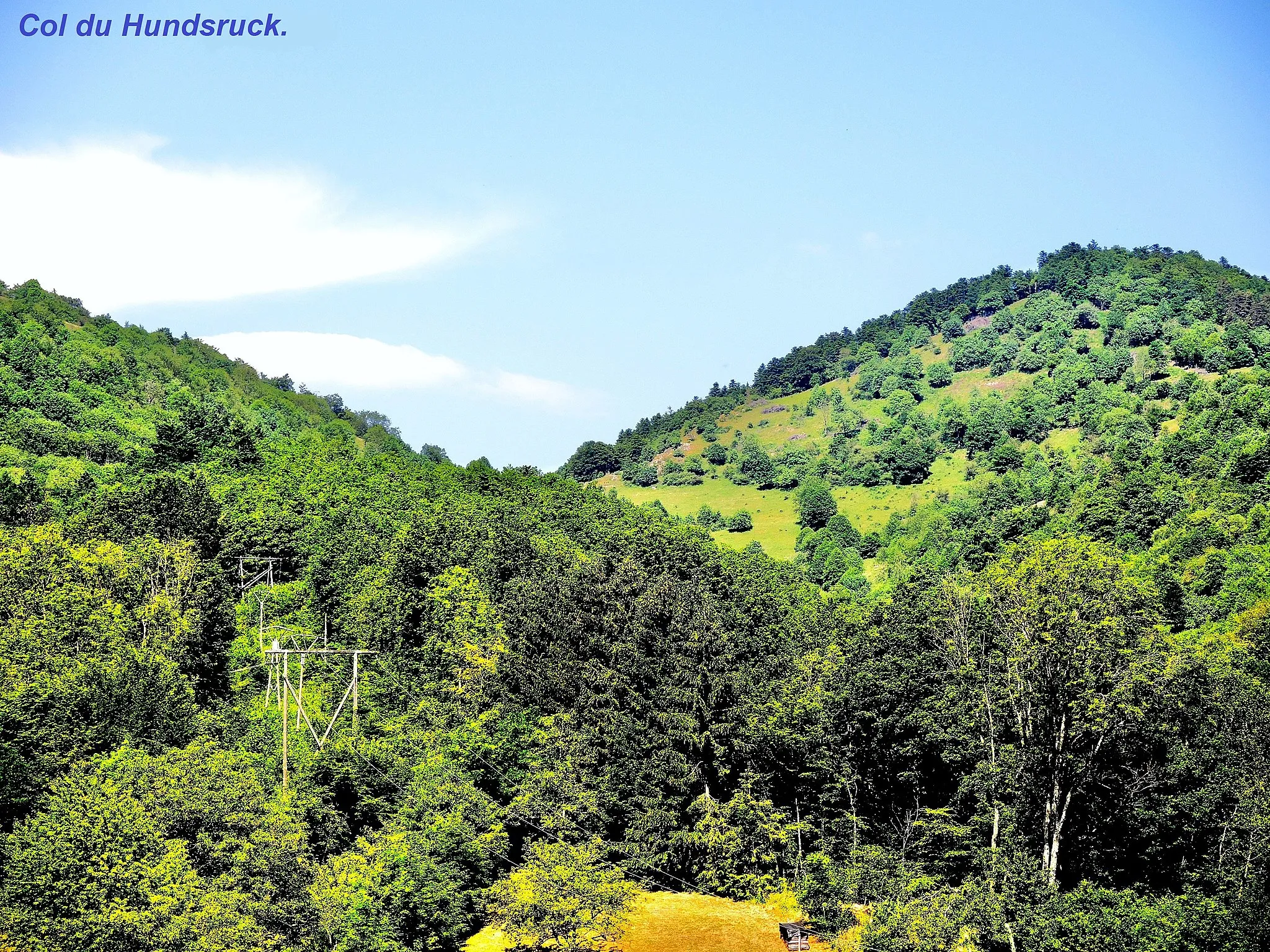 Photo showing: Col du Hundsruck, vu de Bourbach-le-Haut.