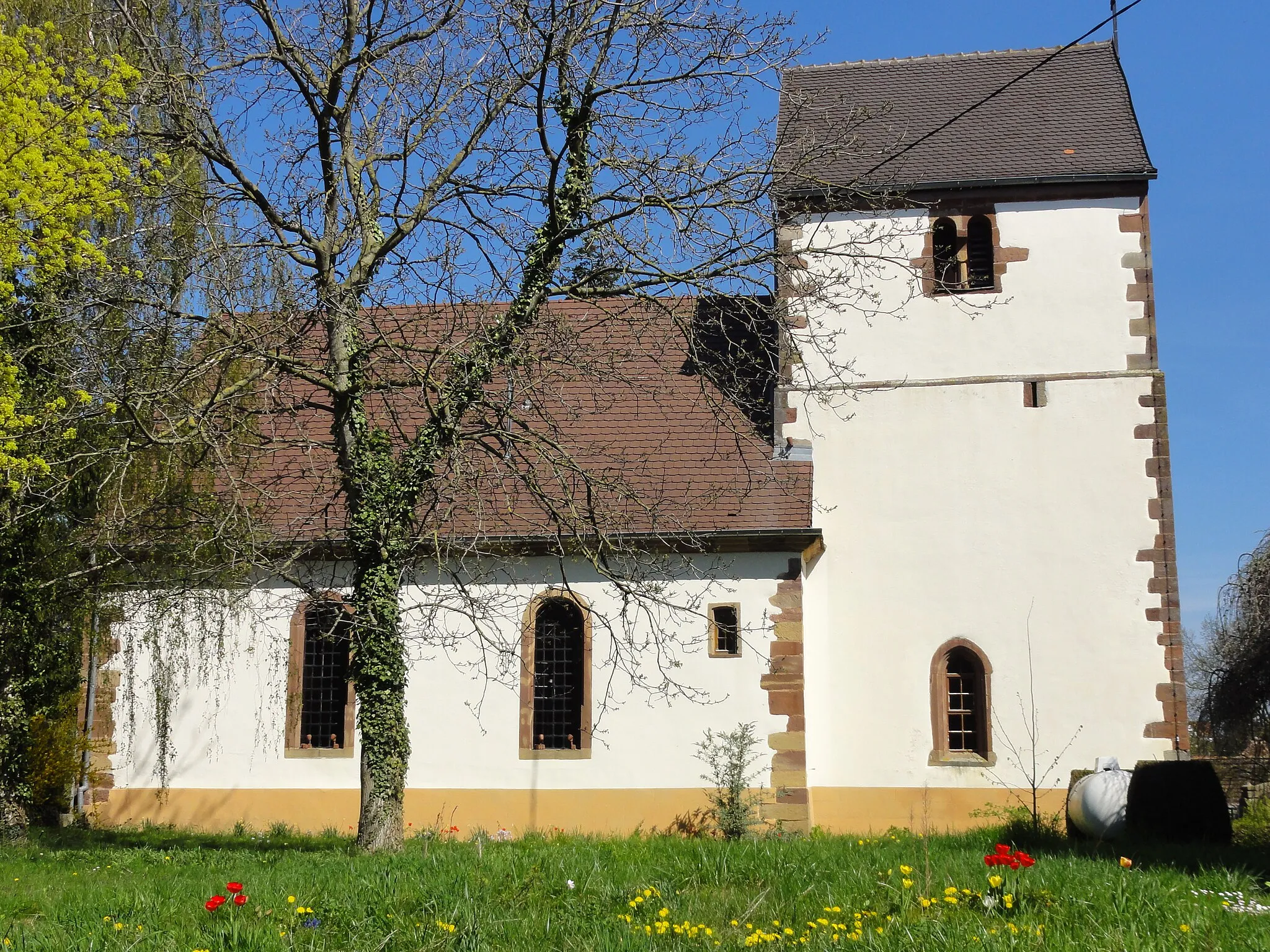 Photo showing: Alsace, Bas-Rhin, Berstett, Église protestante Saint-Michel de Reitwiller (IA67005699).