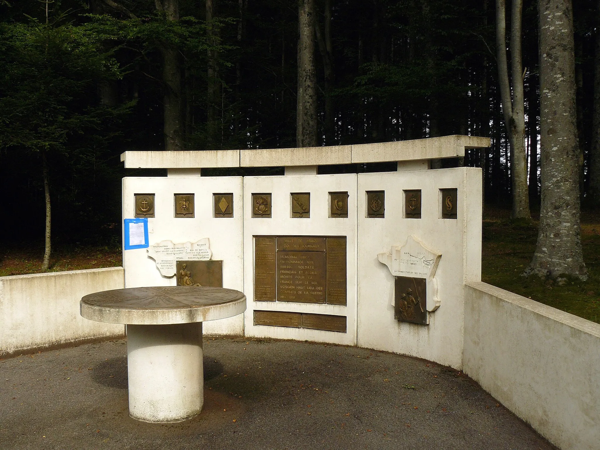 Photo showing: Mémorial de la Bataille des Vosges (Première Guerre mondiale) au col des Journaux (Fraize, Vosges, France)