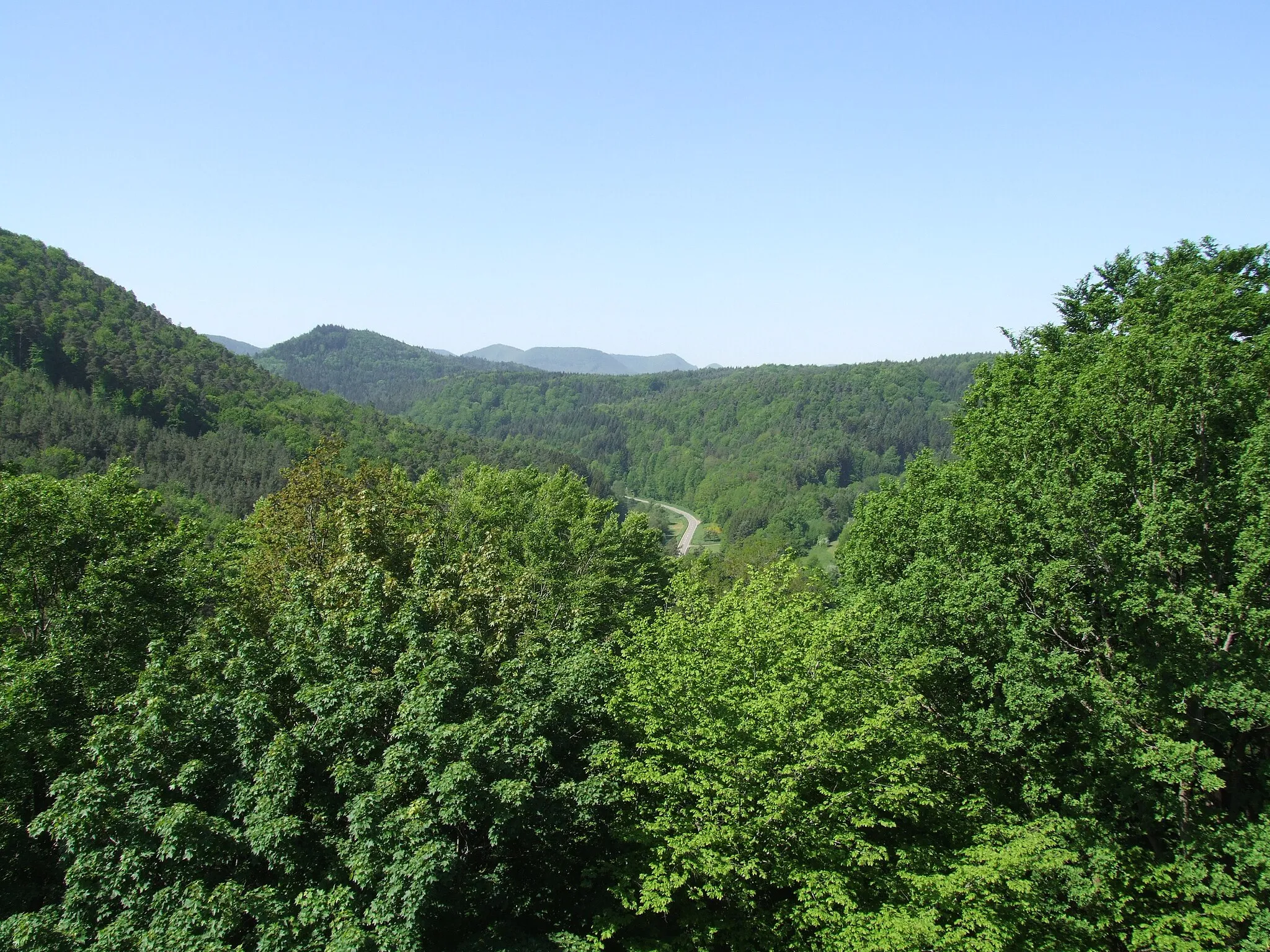 Photo showing: Blick von der Burg Berwartstein nach Westen