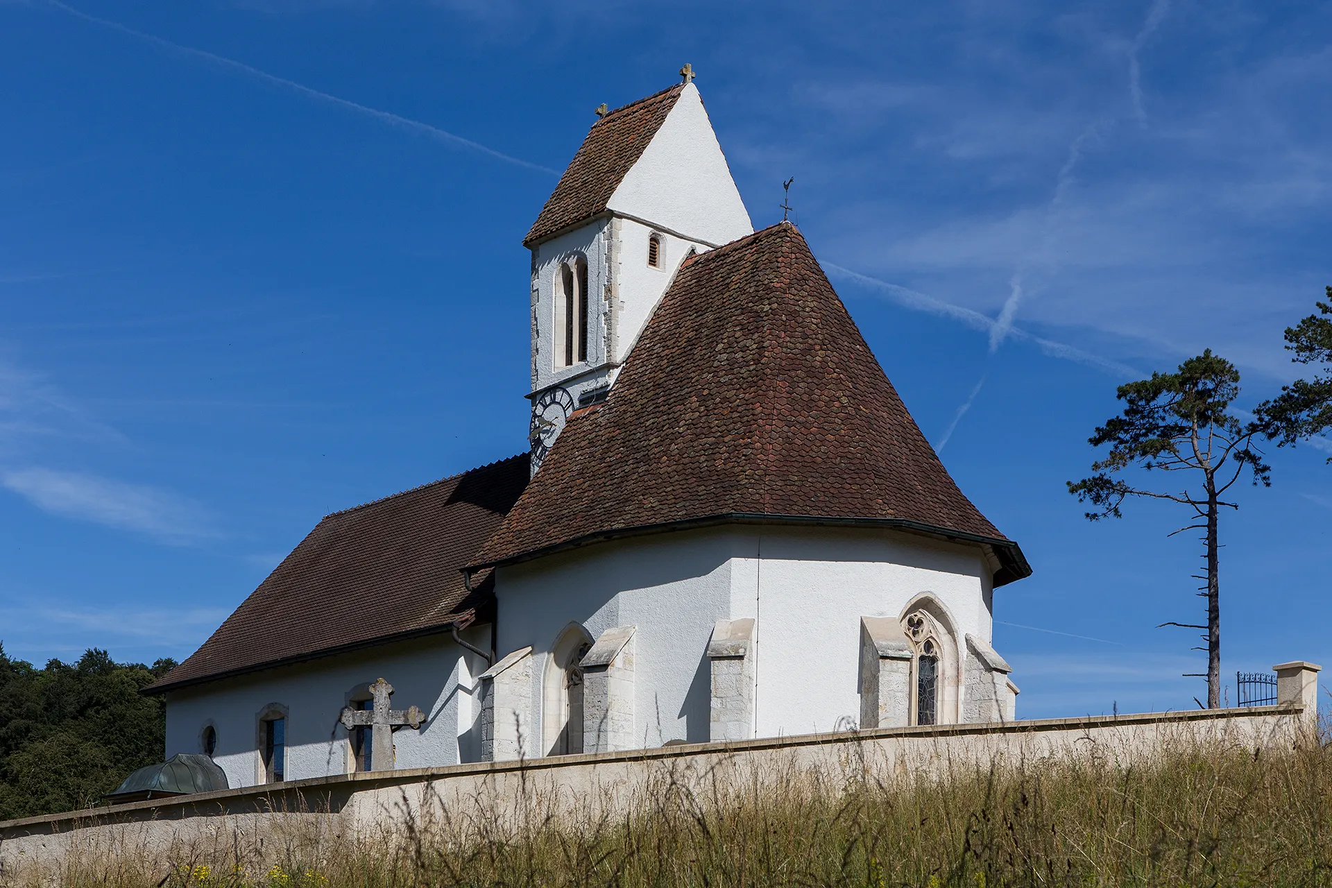 Photo showing: Kirche Saint Jacques in Beurnevésin (JU)