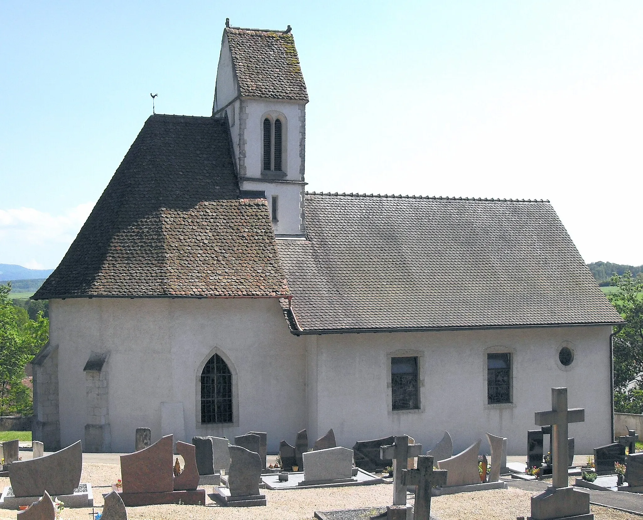 Photo showing: L'église Saint-Jacques à Beurnevésin, Suisse