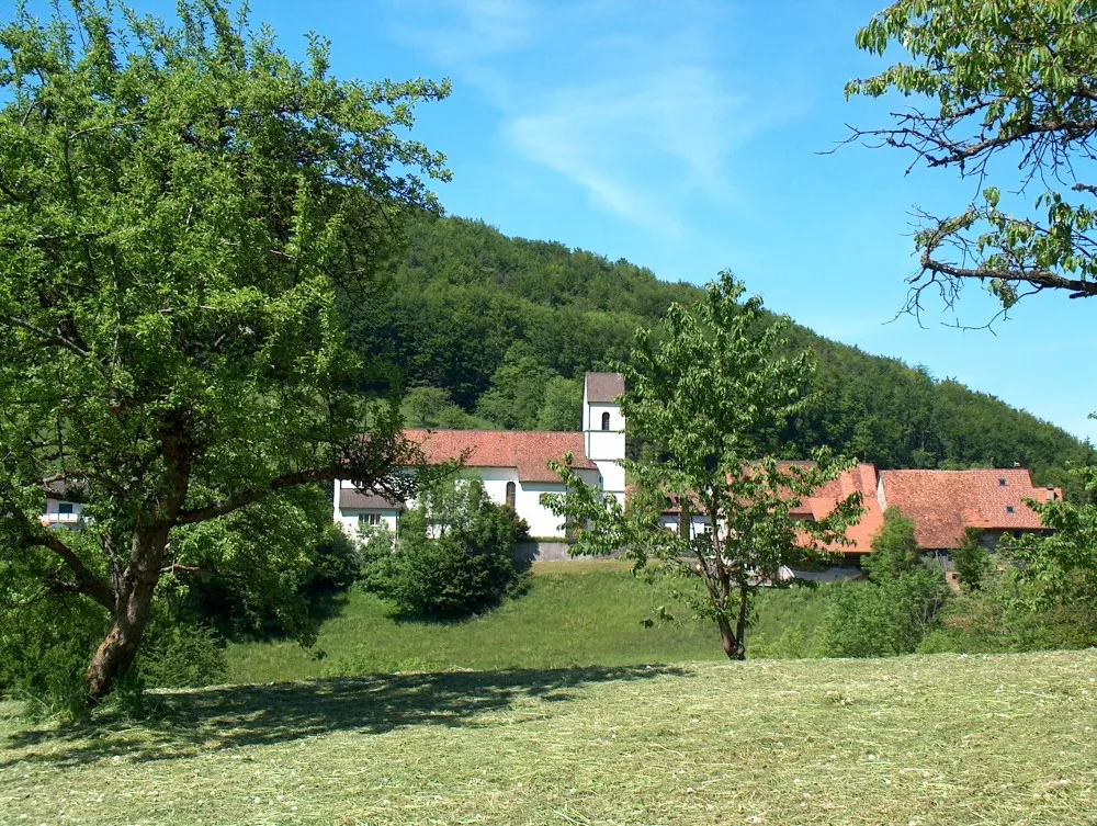 Photo showing: Church of the village of Grindel in the Swiss canton of Solothurn.