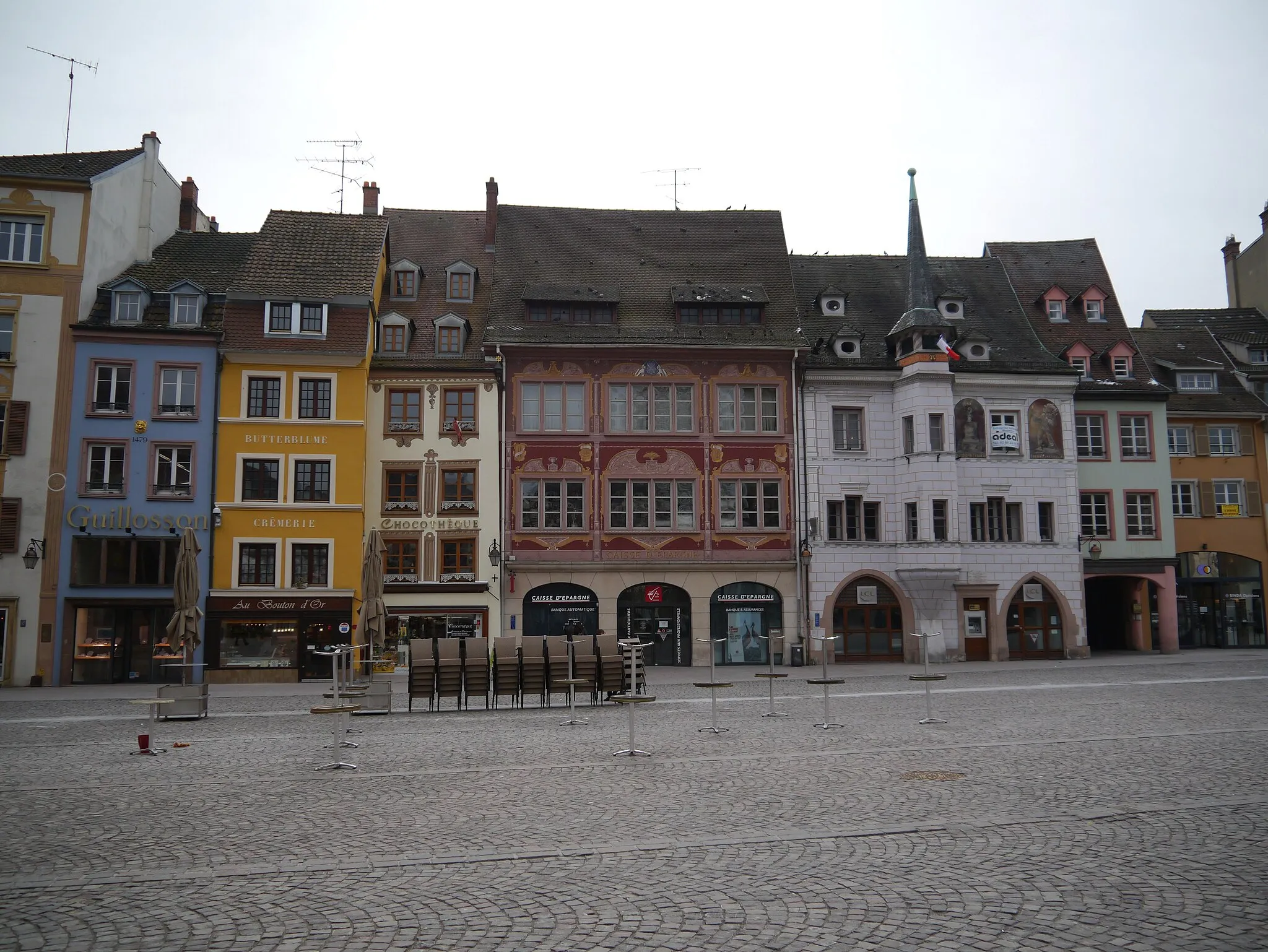 Photo showing: Old town/Place de la Réunion, Mulhouse, Alsace, France