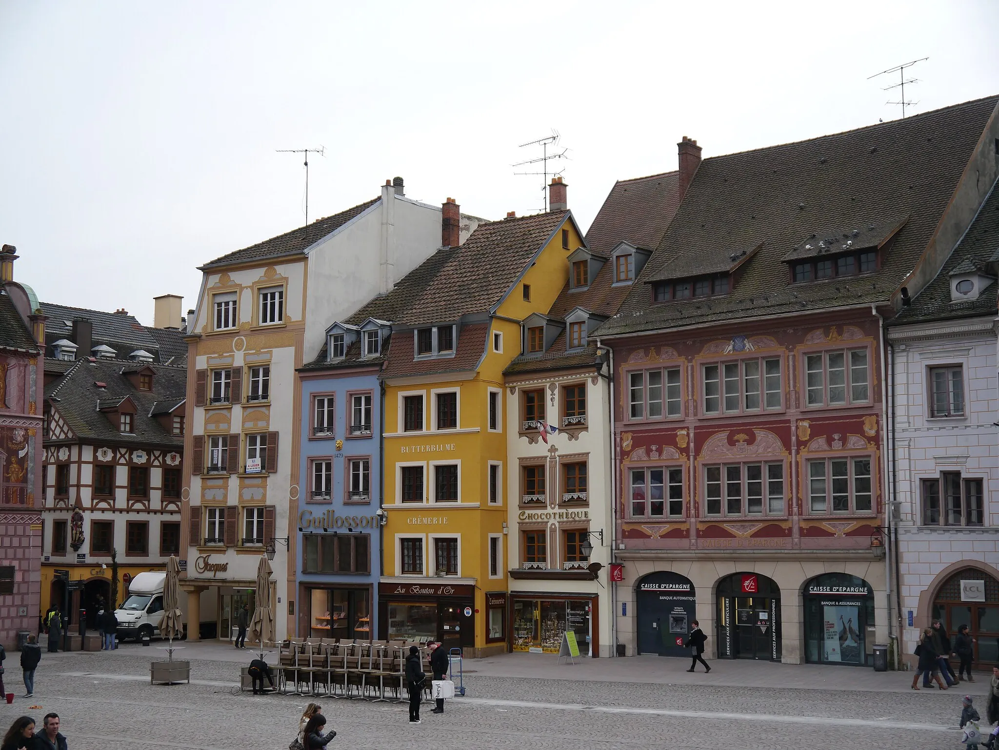 Photo showing: Old town/Place de la Réunion, Mulhouse, Alsace, France