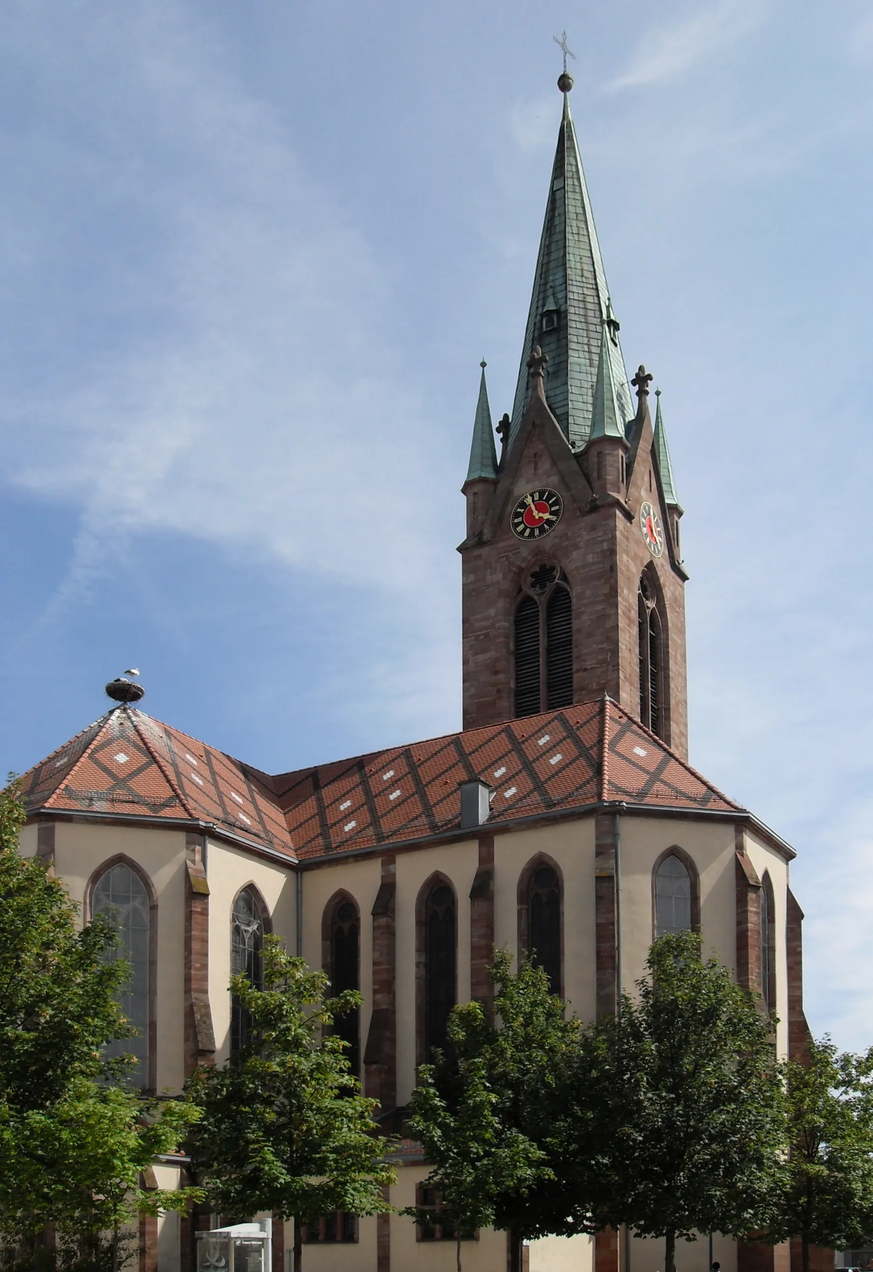 Photo showing: L'église Saint-Étienne á Cernay, côté nord-ouest