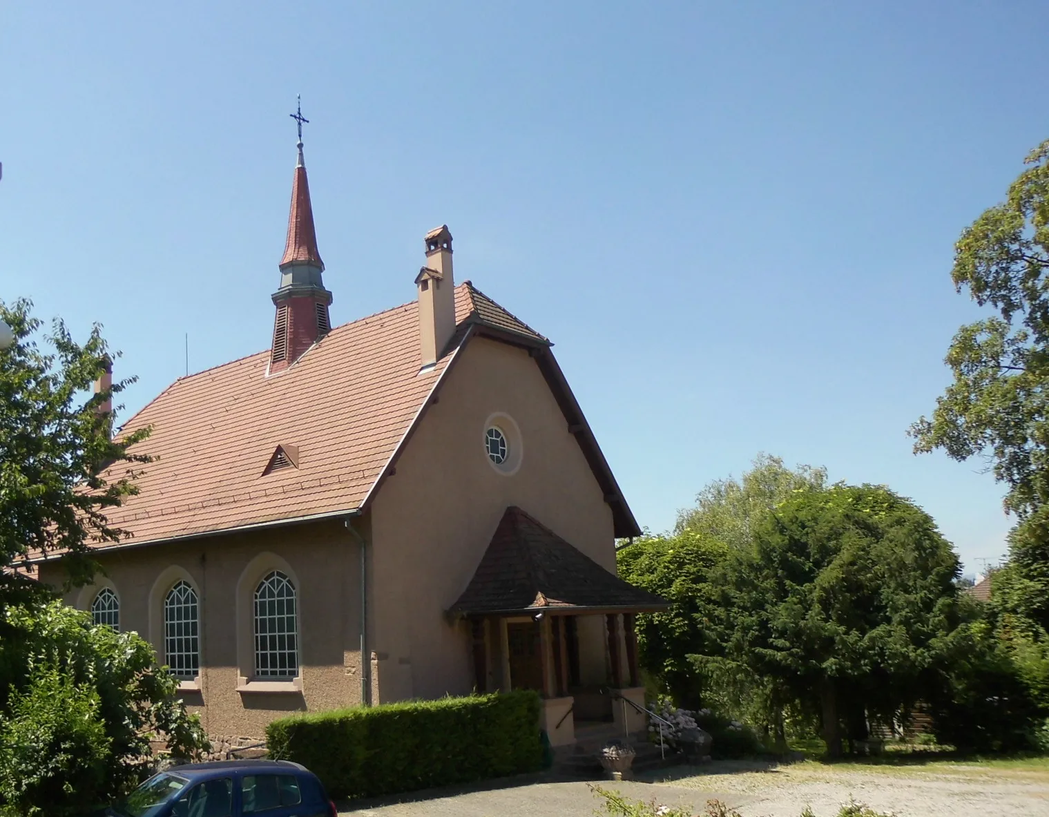 Photo showing: Le temple protestant de Riedisheim
