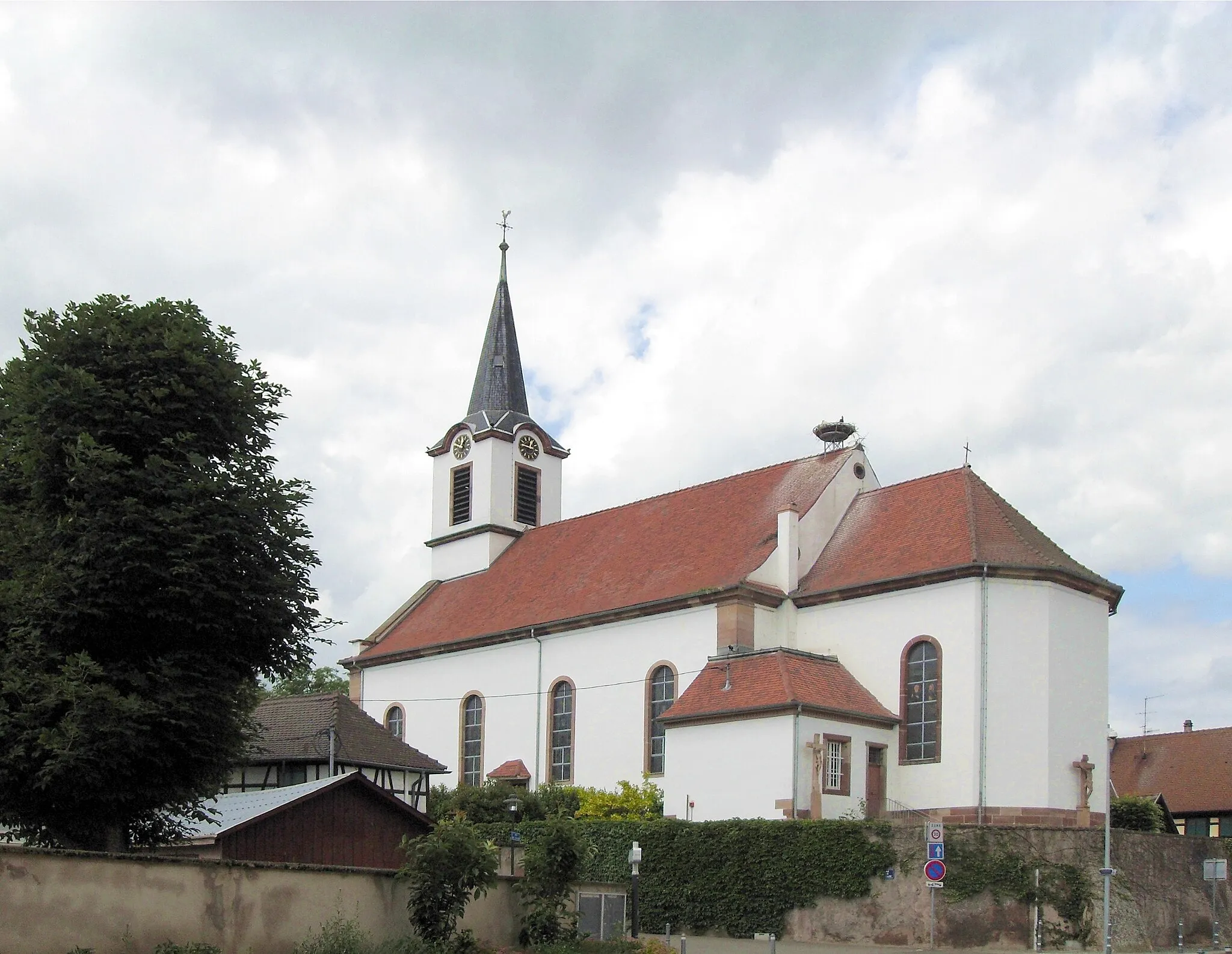 Photo showing: L'église Saint-Ulrich d'Oberschaeffolsheim, côté sud-est