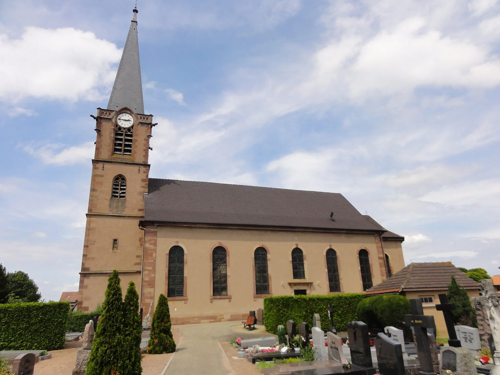Photo showing: Alsace, Bas-Rhin, Église protestante d'Eckbolsheim (IA67007145).