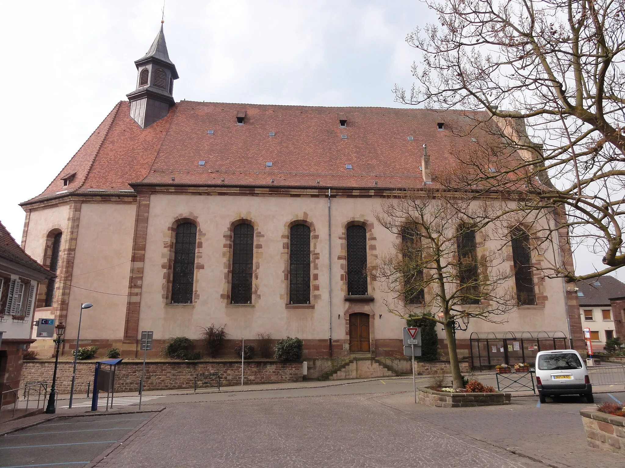 Photo showing: Alsace, Bas-Rhin, Wasselonne, Église protestante Saint-Laurent (IA67006779).