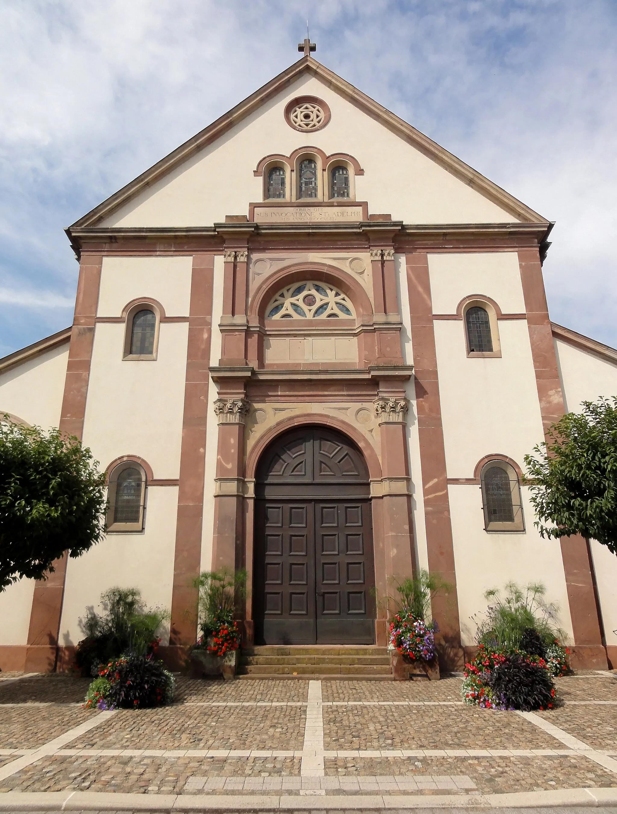 Photo showing: Alsace, Bas-Rhin, Église Saint-Adelphe de Huttenheim (IA00023588).