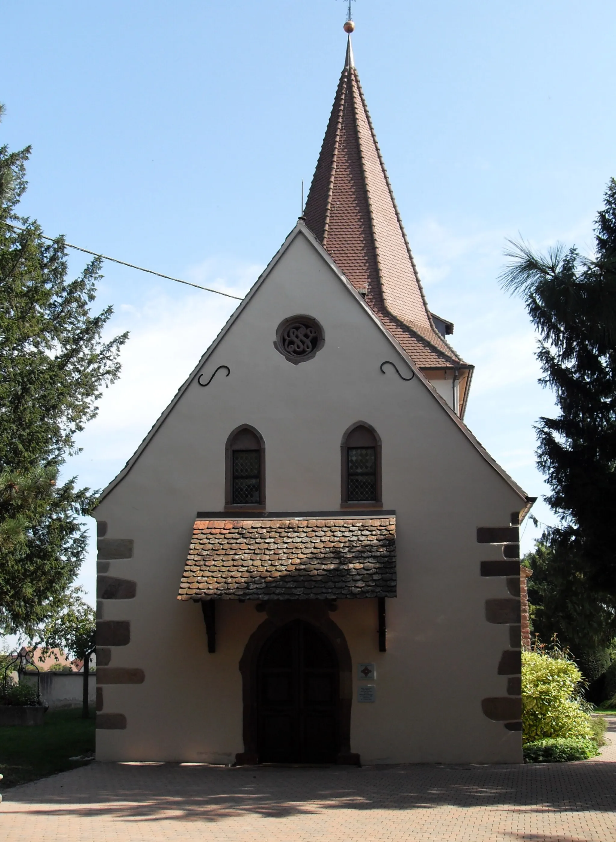 Photo showing: L'église mixte Saint-Michel à Wihr-en-Plaine, côté ouest