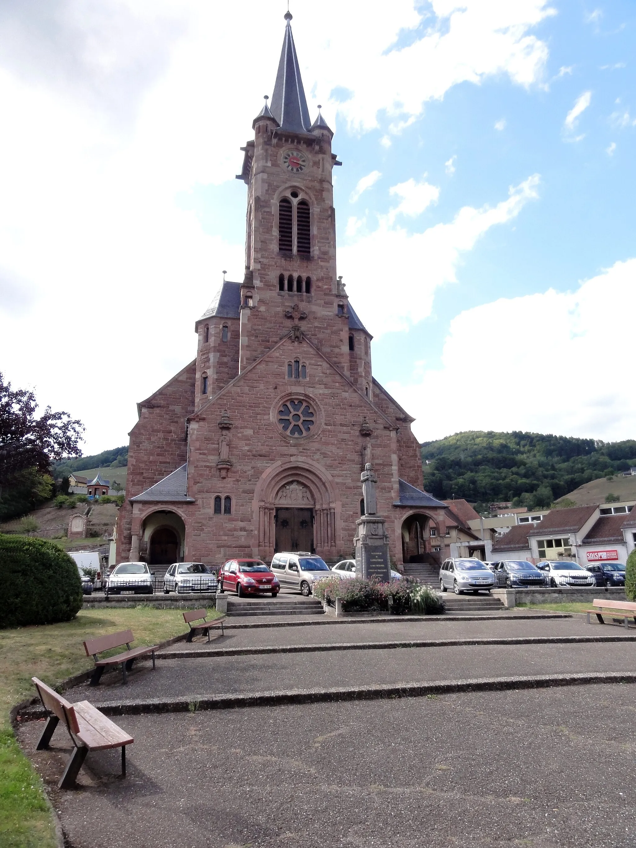 Photo showing: Alsace, Haut-Rhin, Église Sainte-Odile (1912) de Lapoutroie (PA00085781, IA68007377).