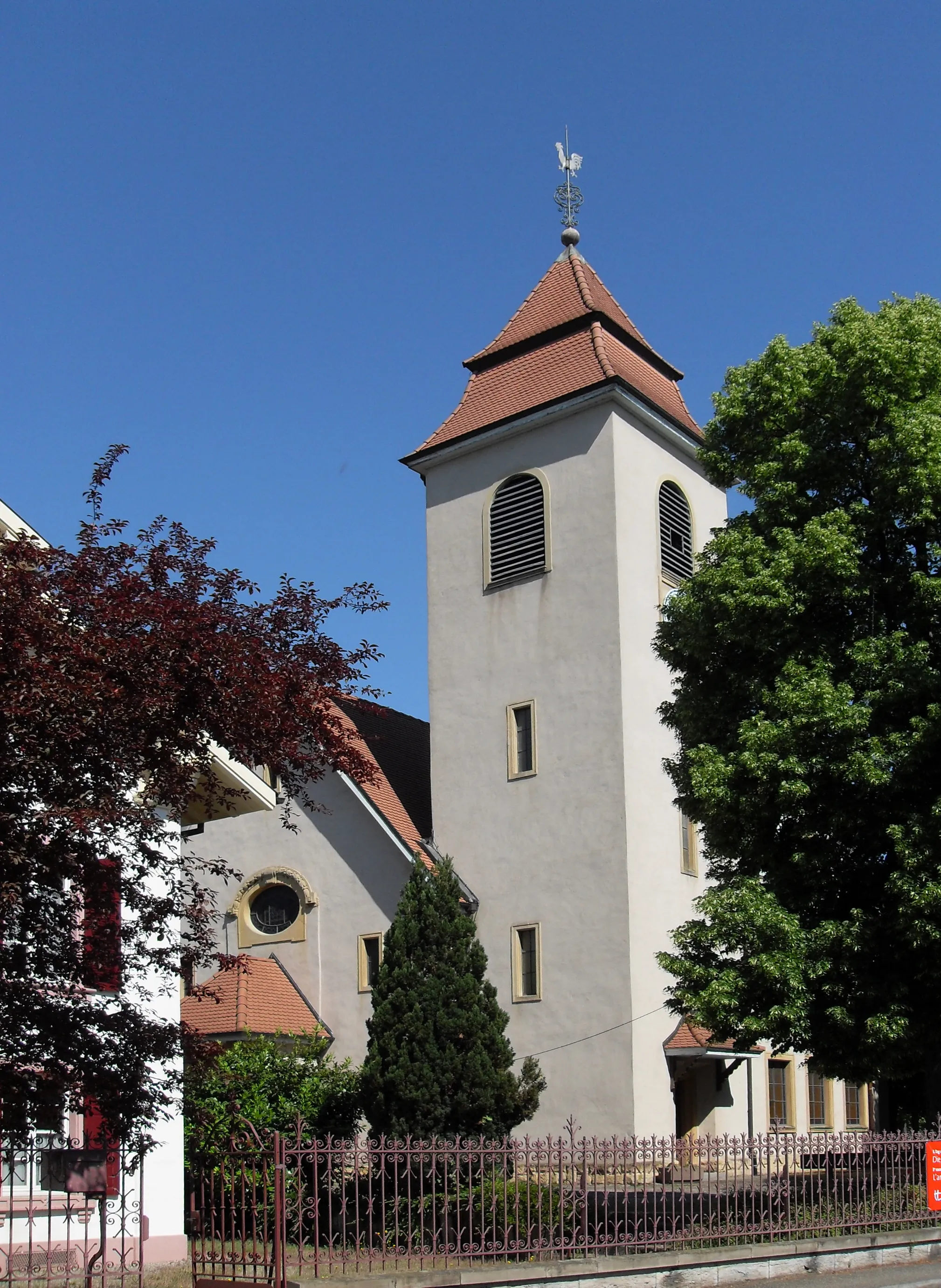 Photo showing: Le Temple protestant à Huningue