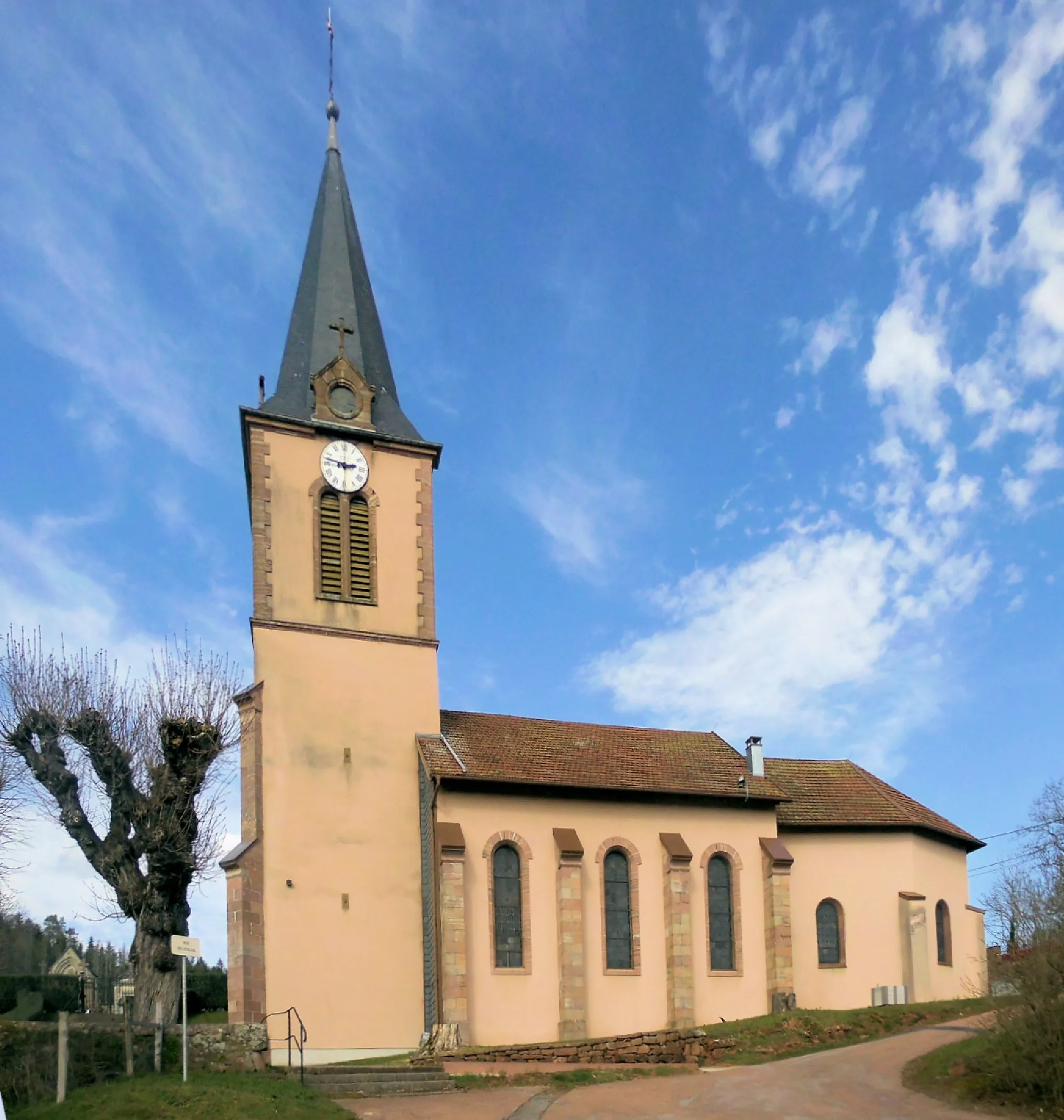 Photo showing: L'ßeglise Saint-Jean-du-Mont à Saulcy