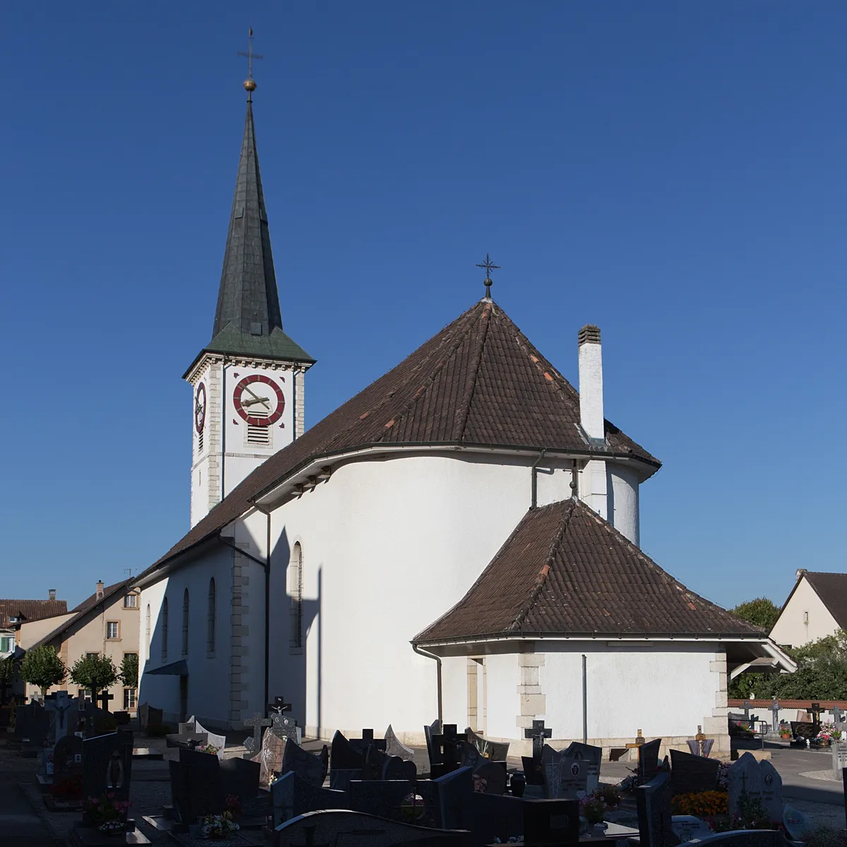 Photo showing: L'église Saint-Vincent à Cornol (JU)