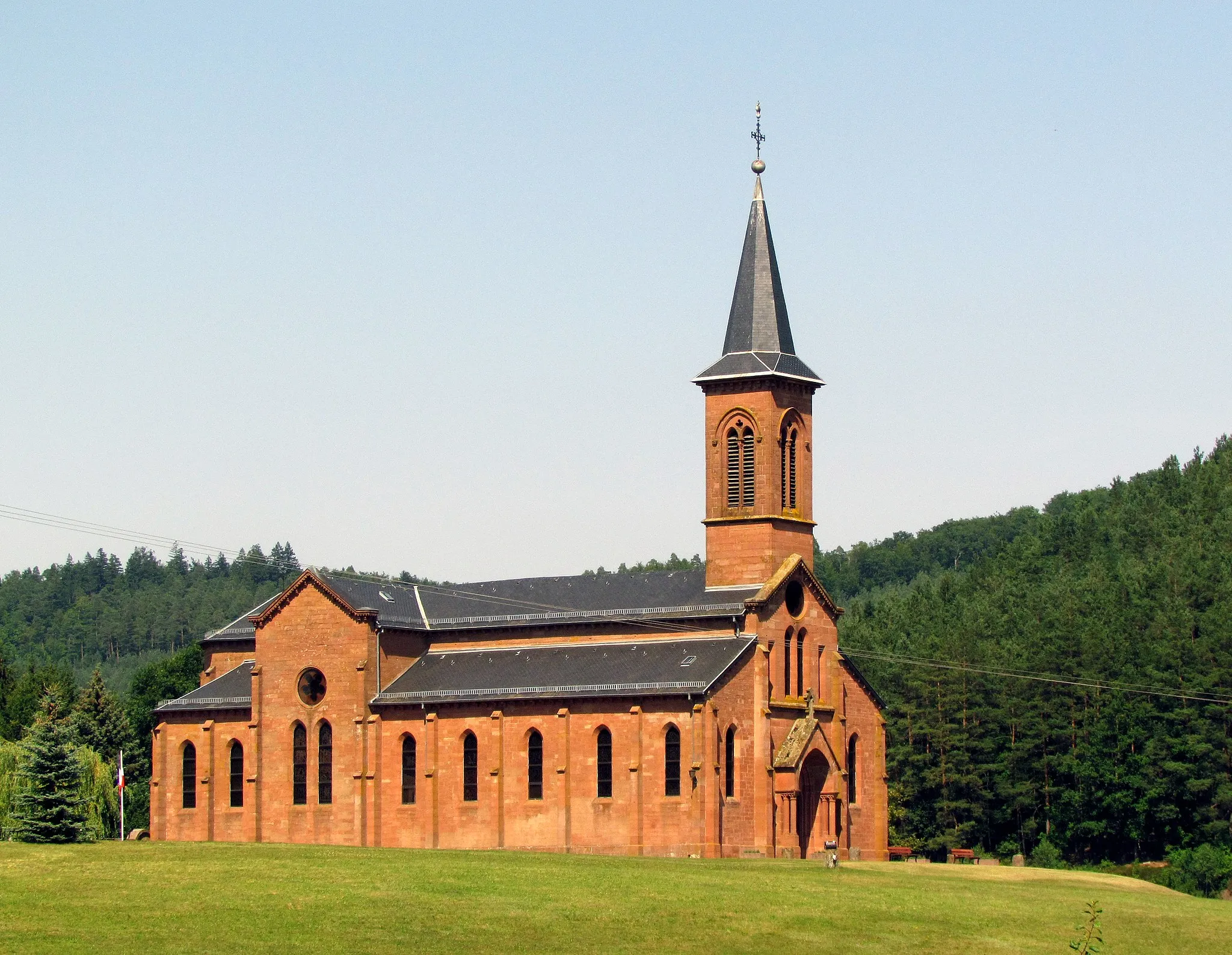 Photo showing: Bildinhalt: Die Kirche von Éguelshardt
Aufnahmeort: Éguelshardt, Frankreich