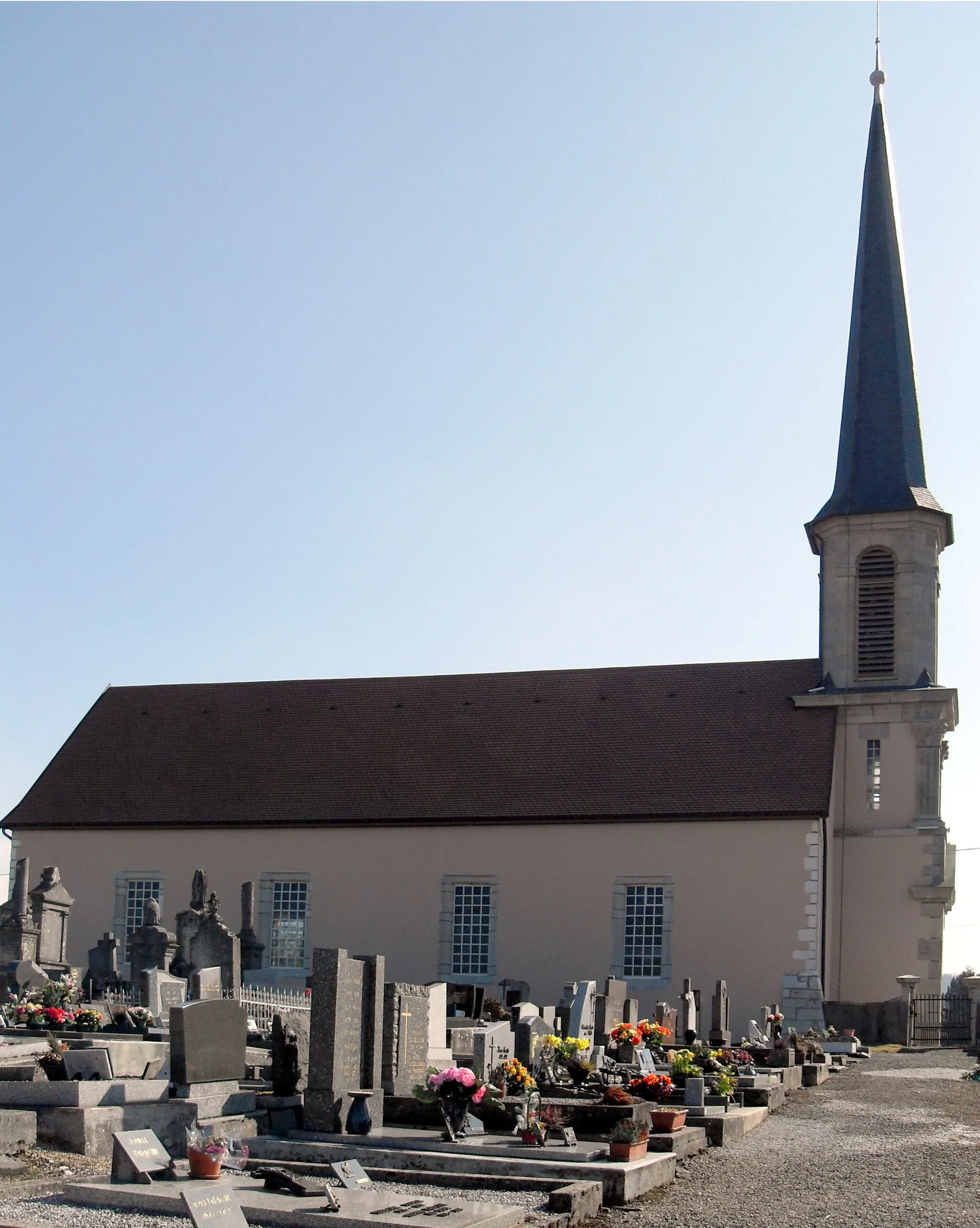 Photo showing: Le temple protestant luthérien à Dampierre-les-Bois