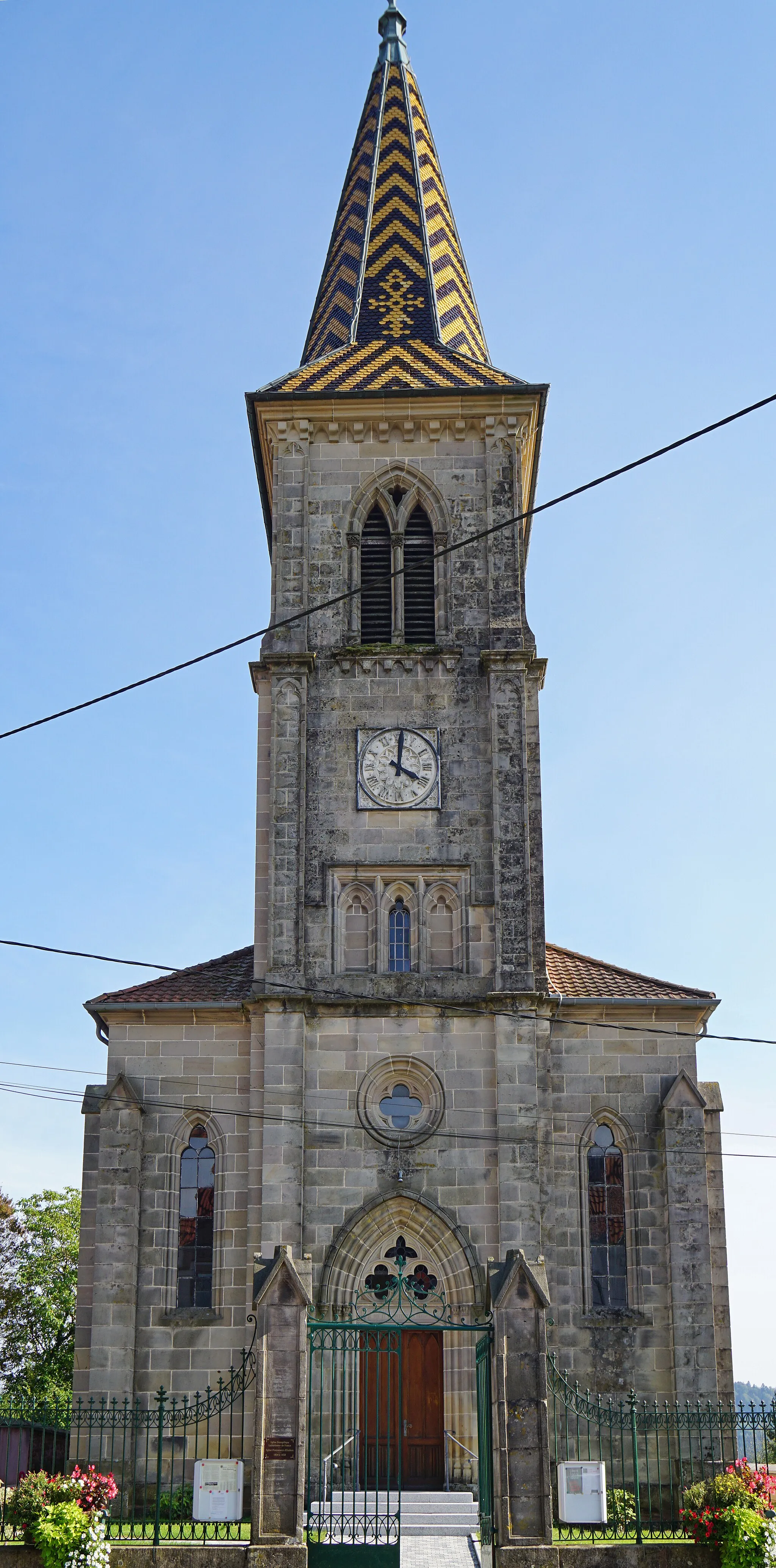 Photo showing: Temple protestant d'Étobon.