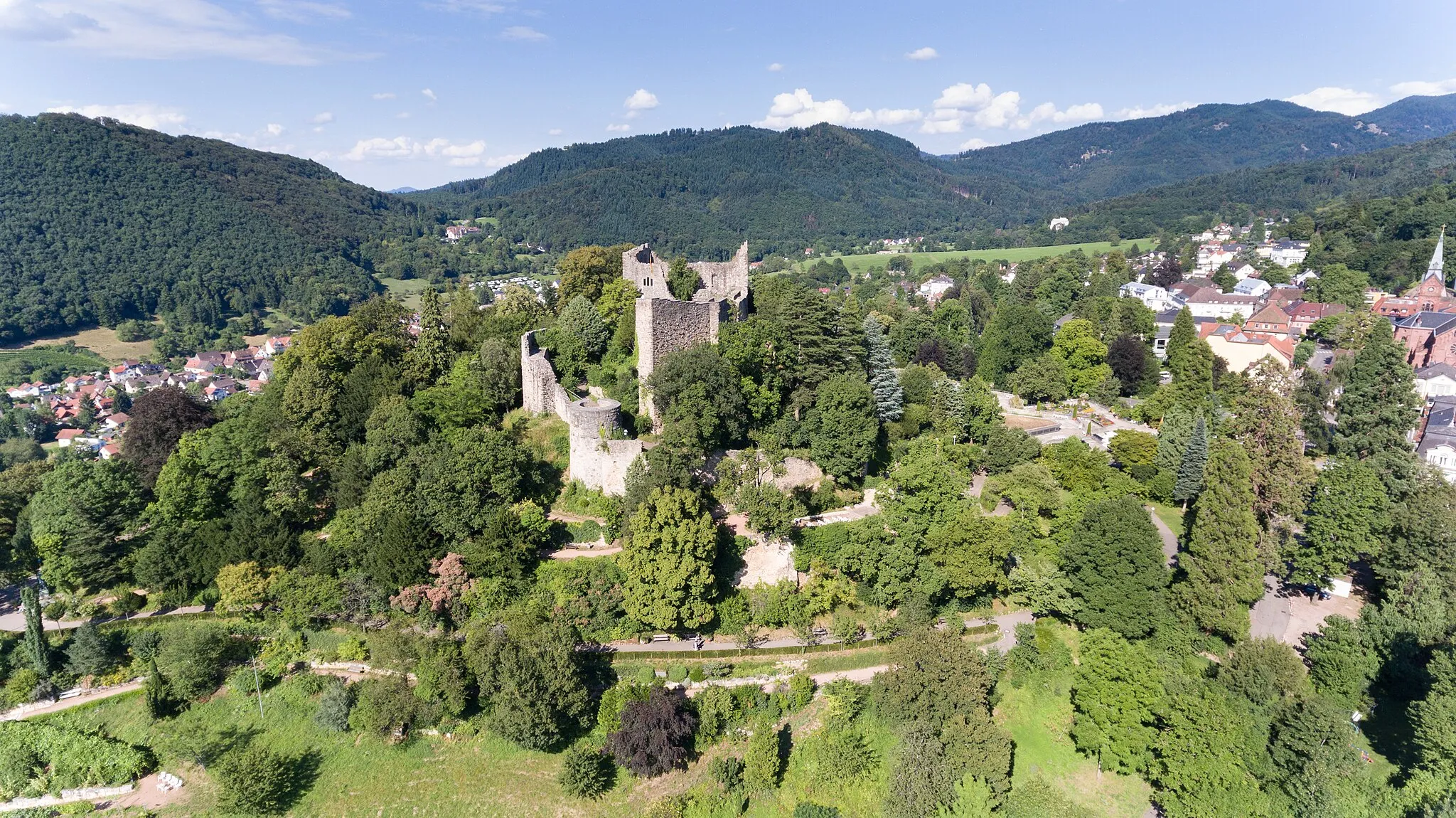 Photo showing: Aerial view Castle Baden