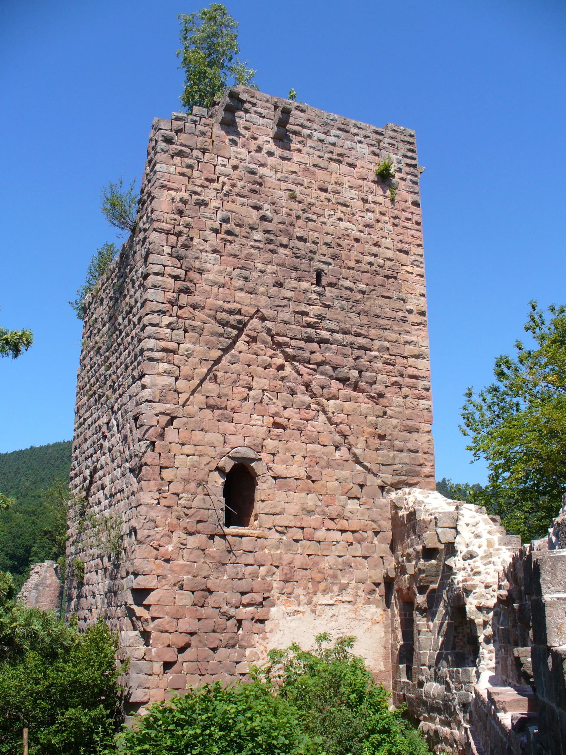 Photo showing: Der Bergfried der Burg Landsberg im Elsass