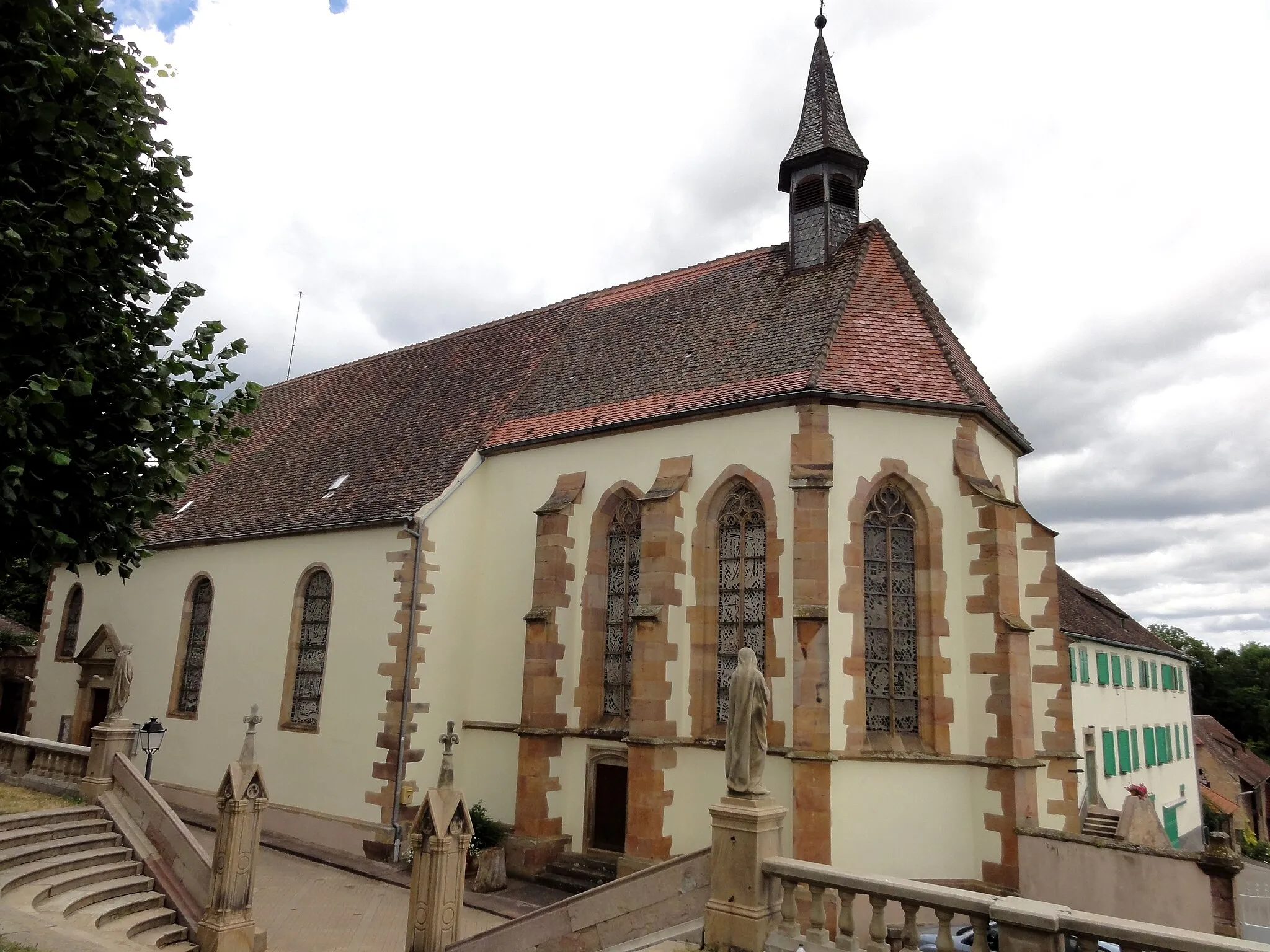 Photo showing: Alsace, Bas-Rhin, Bischoffsheim, Couvent de Bischenberg (PA00084622, IA00075456). Chapelle Notre-Dame-des Sept-Douleurs.