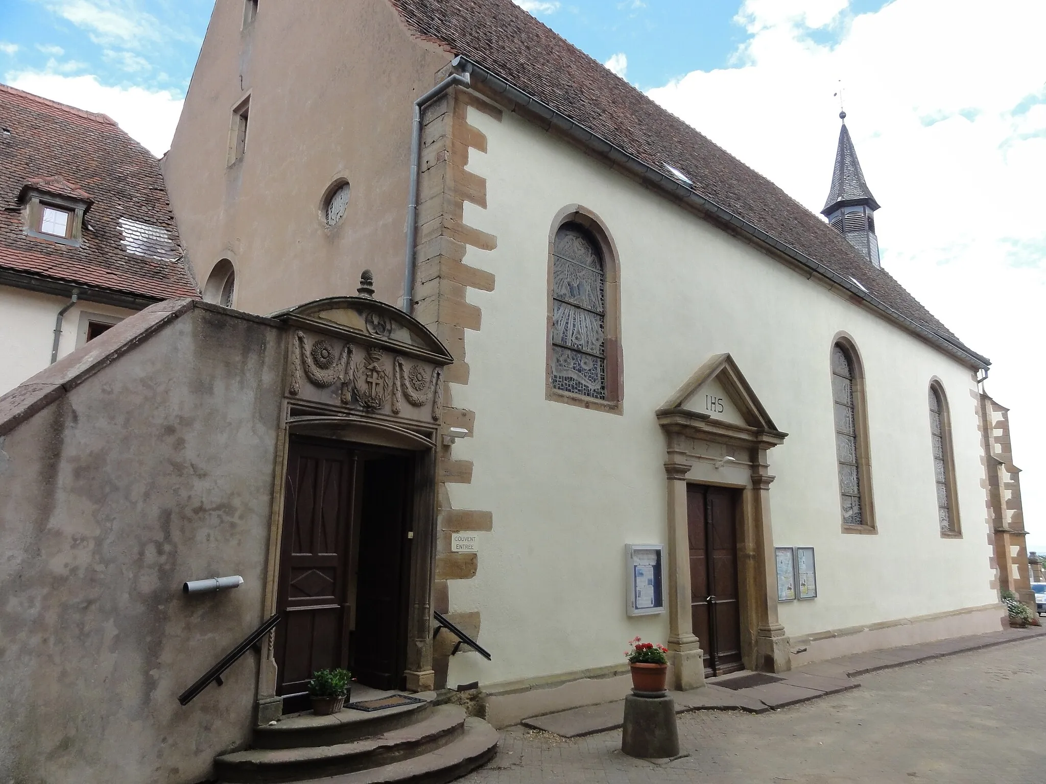 Photo showing: Alsace, Bas-Rhin, Bischoffsheim, Couvent de Bischenberg (PA00084622, IA00075456). Chapelle Notre-Dame-des Sept-Douleurs.