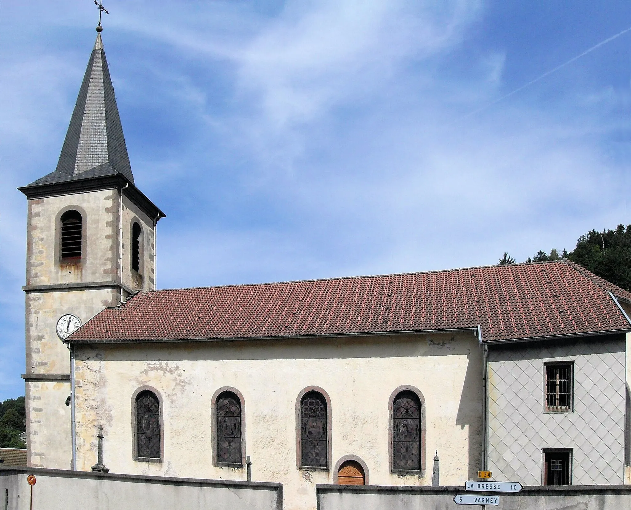 Photo showing: L'église Saint-Nicolas à Basse-sur-le-Rupt, côté sud