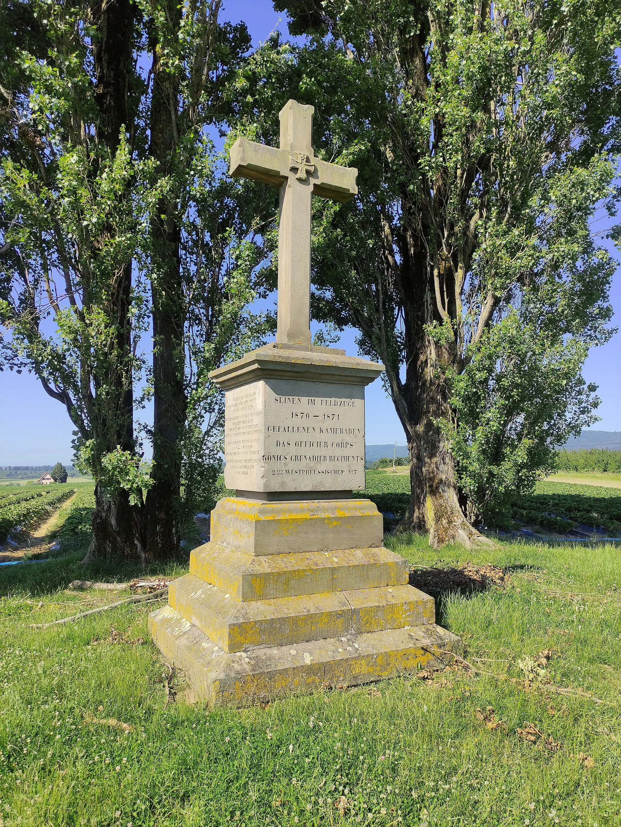 Photo showing: Denkmal für die Gefallenen des Westpreussischen Grenadier-Regiments №7 (1870-71)