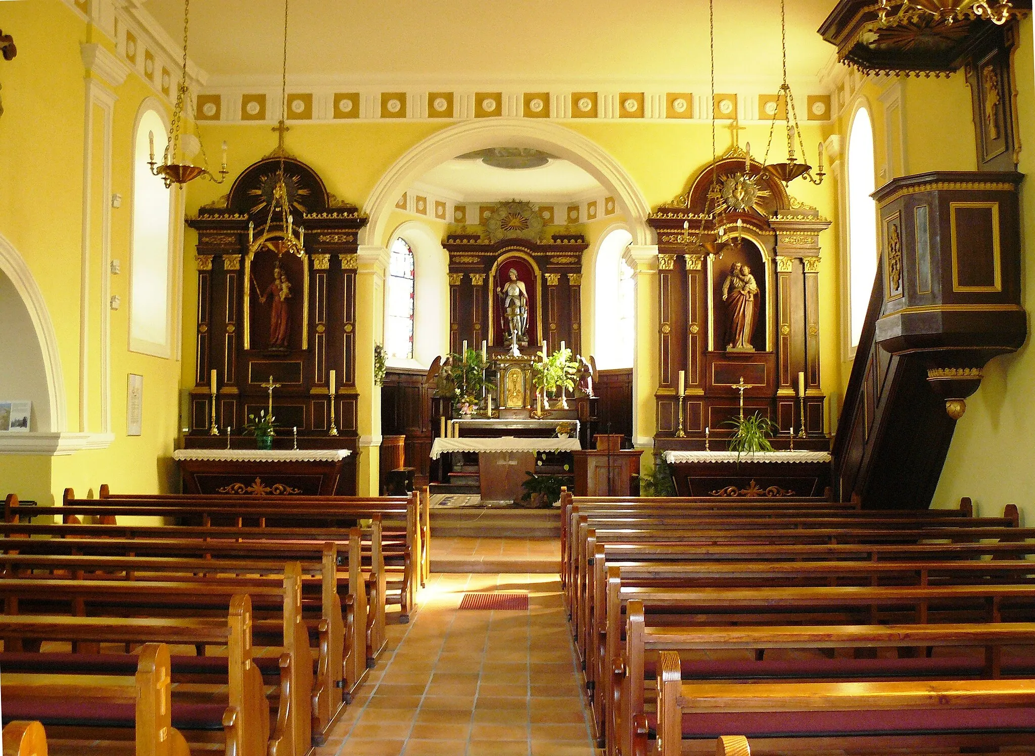 Photo showing: Le chœur de l'église Sainte Odile de Wintzfelden