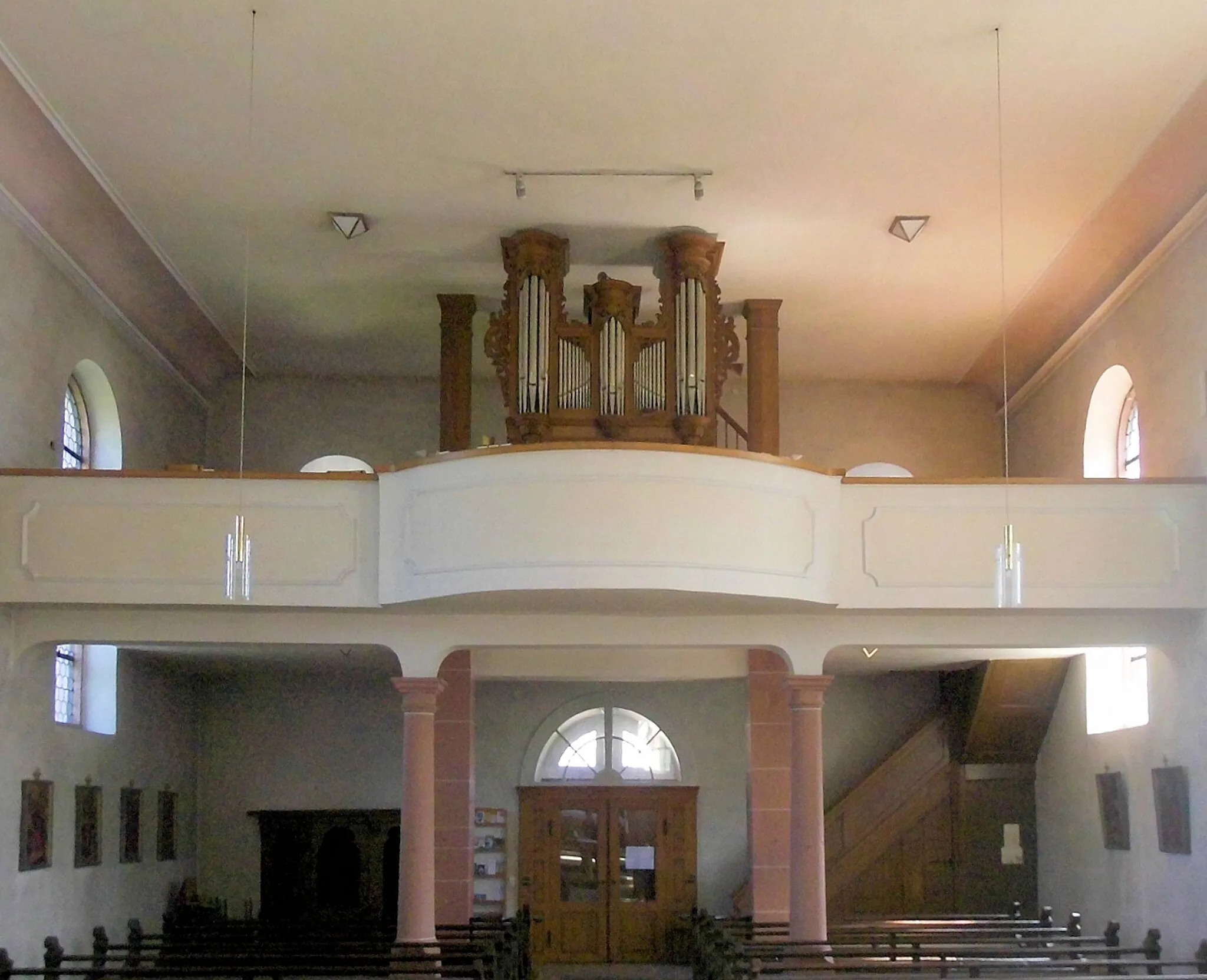 Photo showing: Orgel der Kirche St. Sebastian in Bombach, Stadt Kenzingen, Deutschland