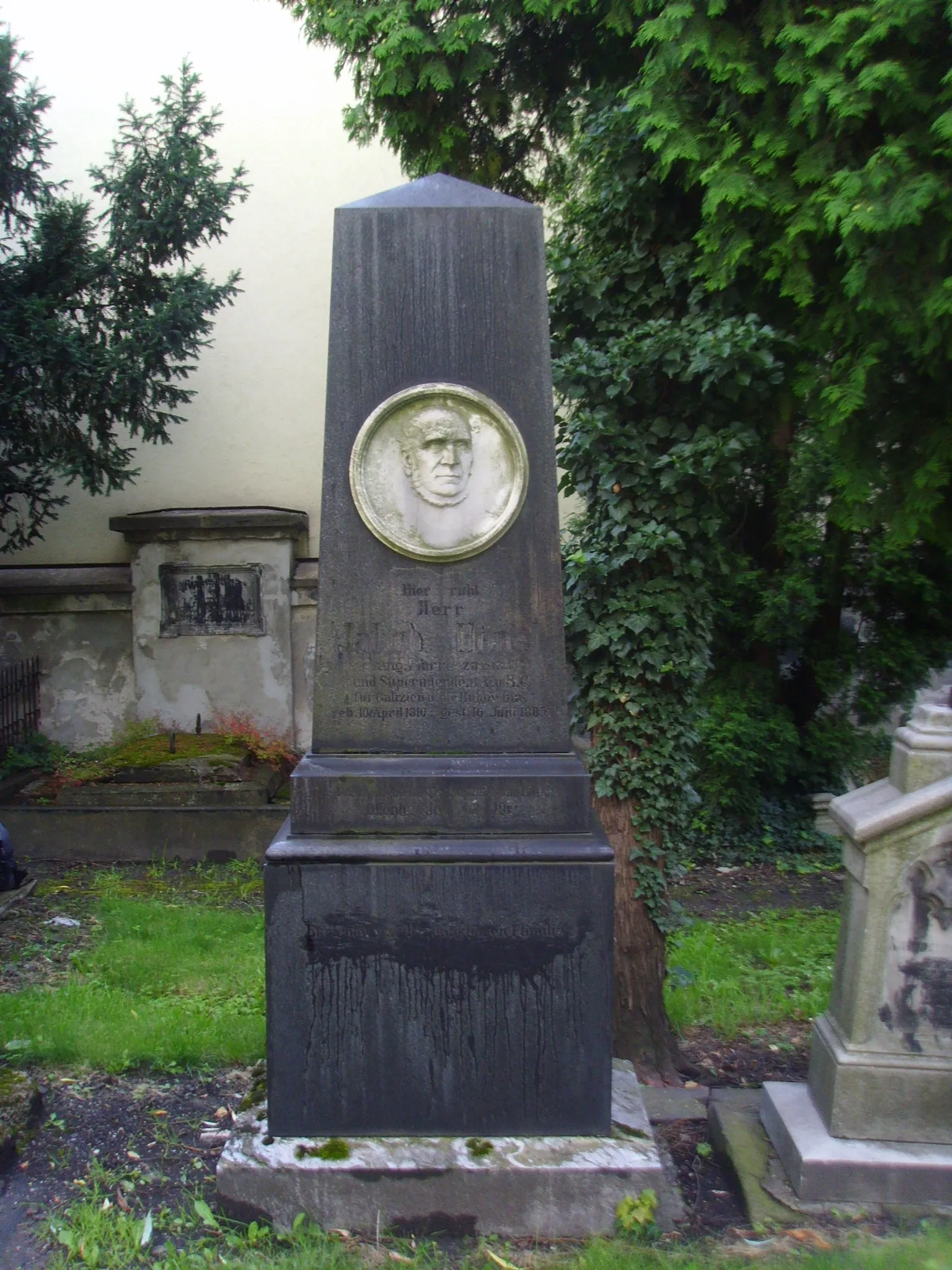 Photo showing: Jakub Honel tomb on Evangelic Cemetary (Piłsudskiego street) in Bielsko-Biała