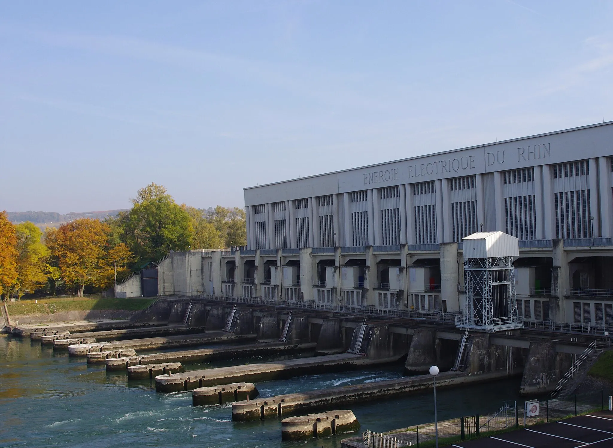 Photo showing: usine hydro-électrique de kembs (barrage)