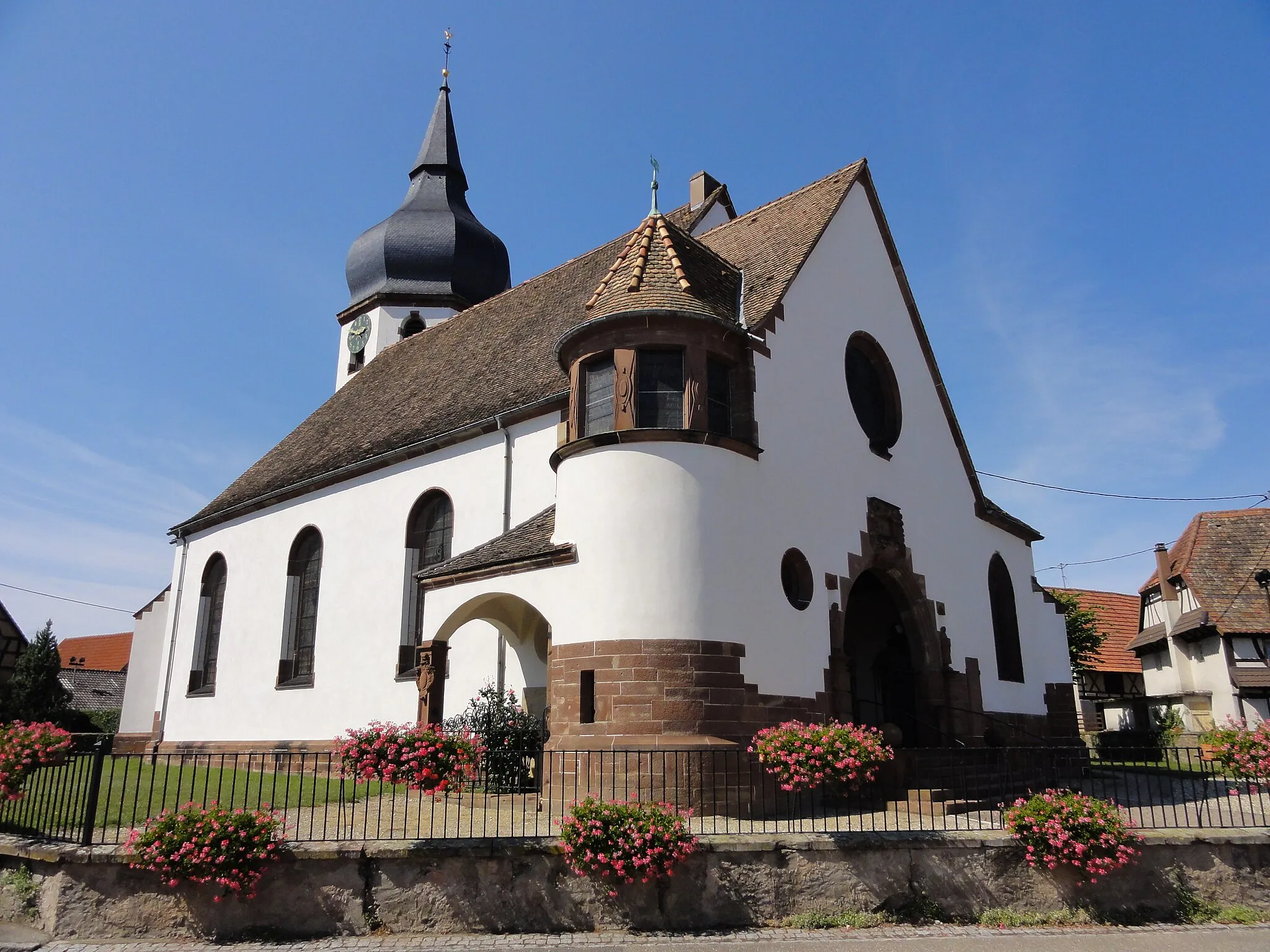 Photo showing: Alsace, Bas-Rhin, Sessenheim, Église protestante (IA00123780).
