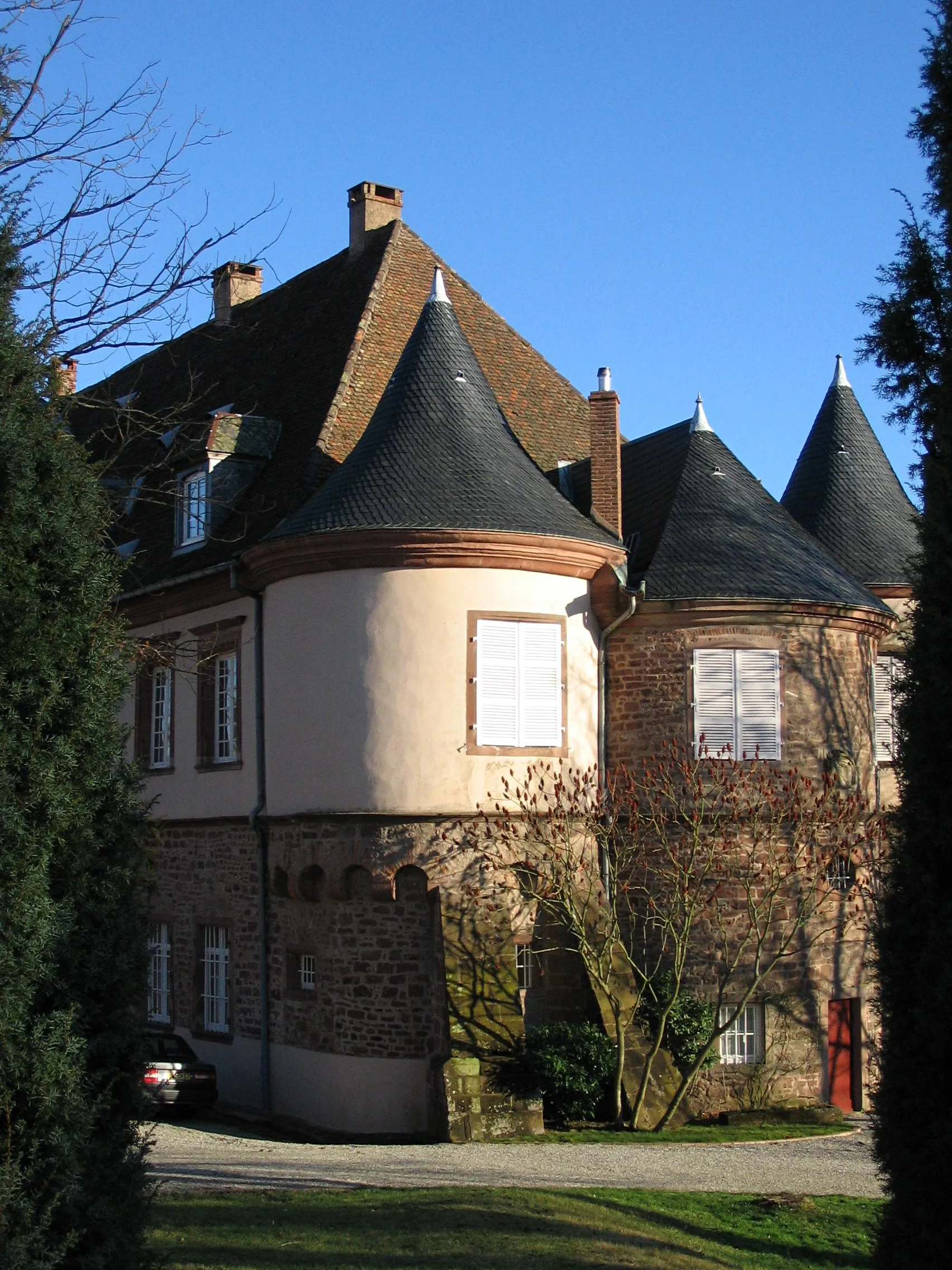 Photo showing: Détail du château de Birkenwald (Bas-Rhin) construit en 1562 et classé monument historique.
